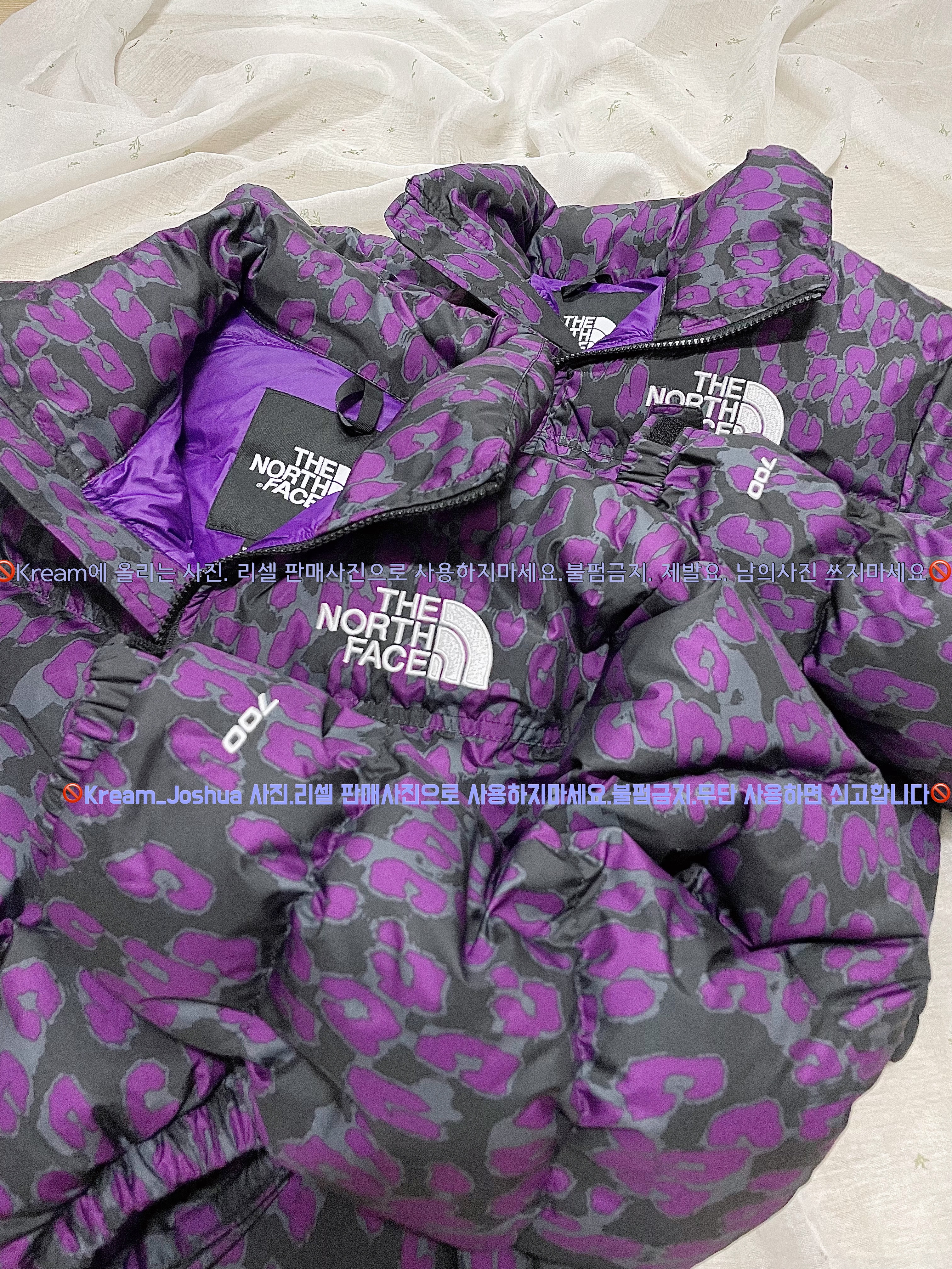 (W) The North Face Print Nuptse Short Jacket Gravity Purple Leopard Print, Nike Heritage 86 Futura Washed Cap Dark Driftwood 착용 스타일 - 4