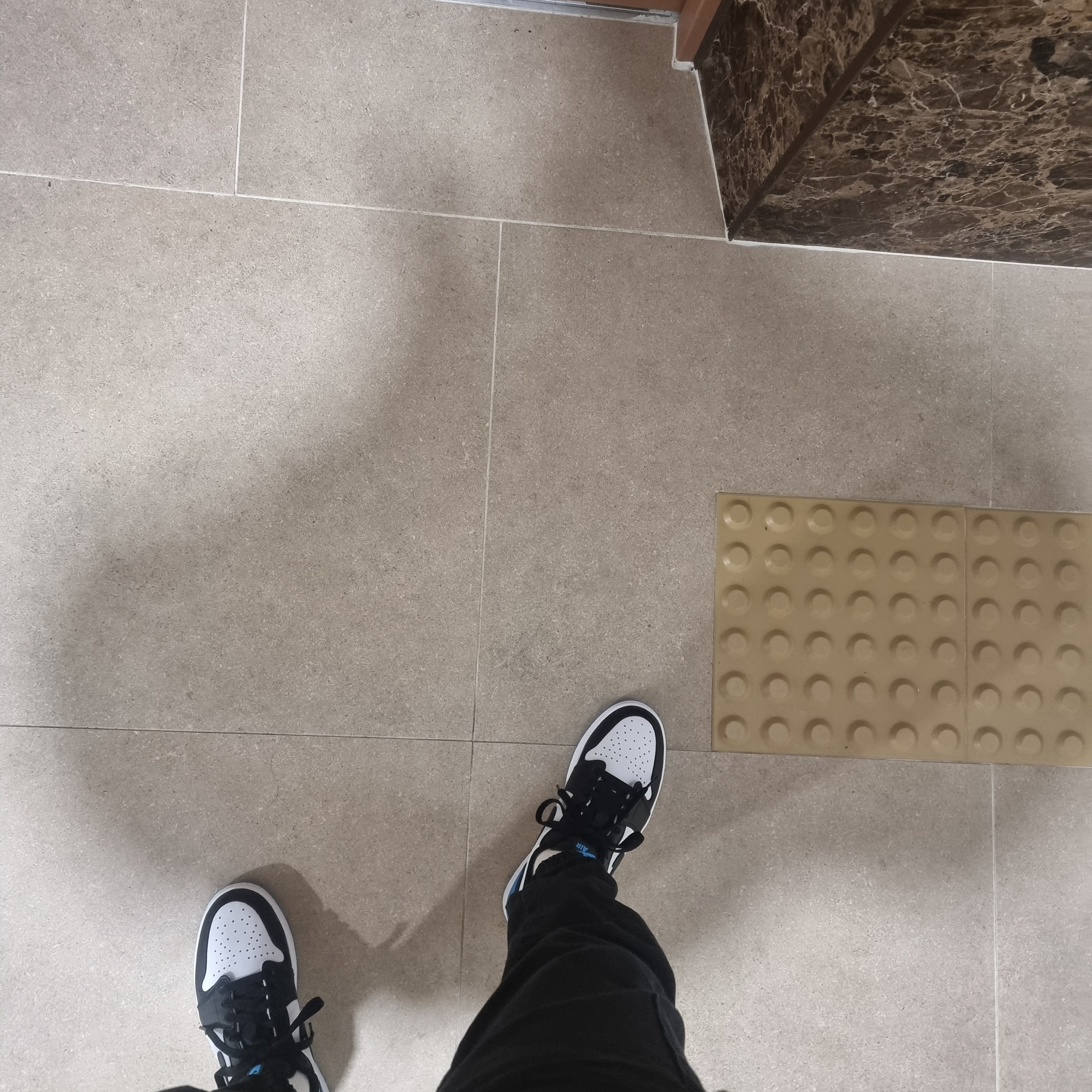 Jordan 1 Retro Low OG Black and Dark Powder Blue 착용 스타일 - 2