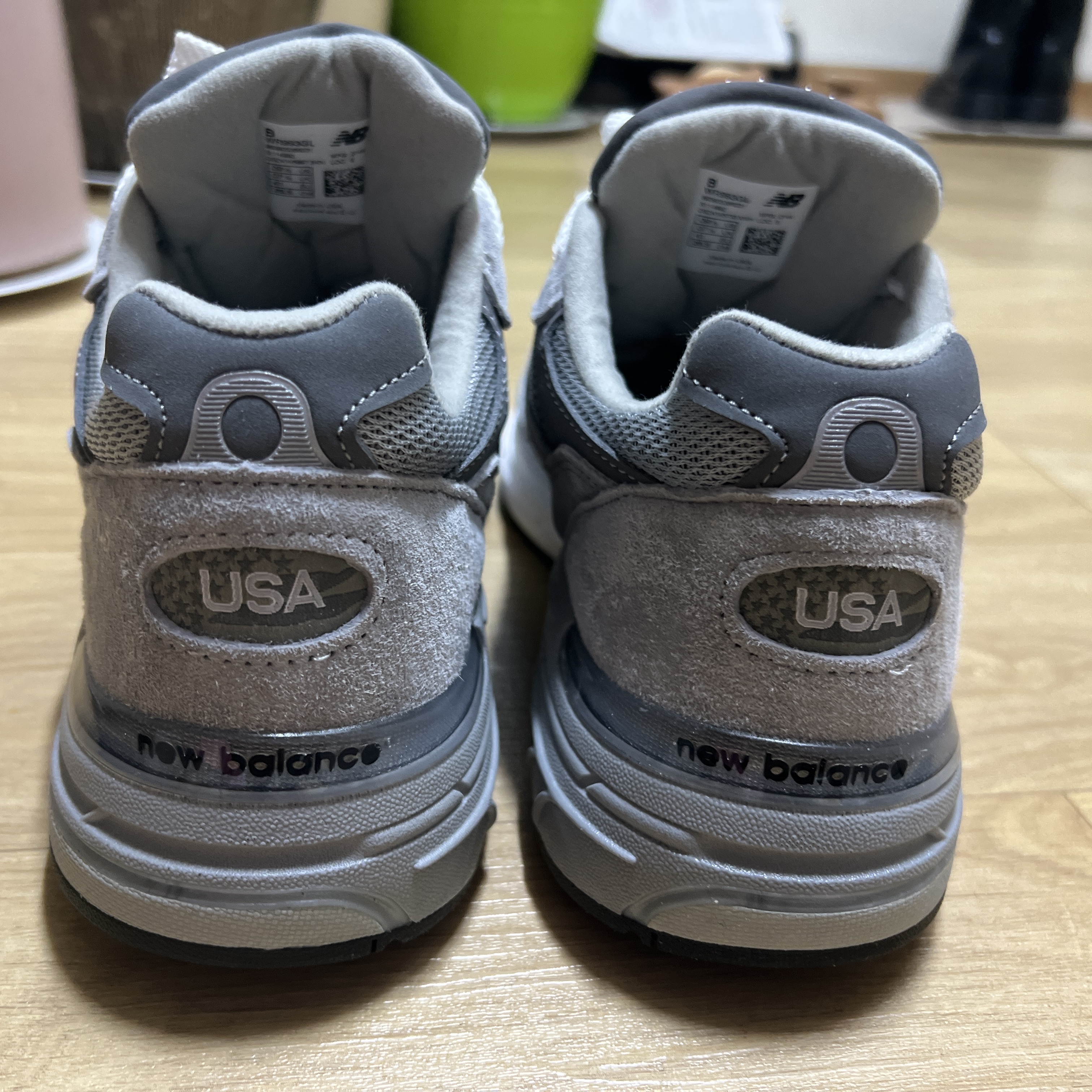 (W) New Balance 993 Made in USA Grey - B Standard 착용 스타일 - 5