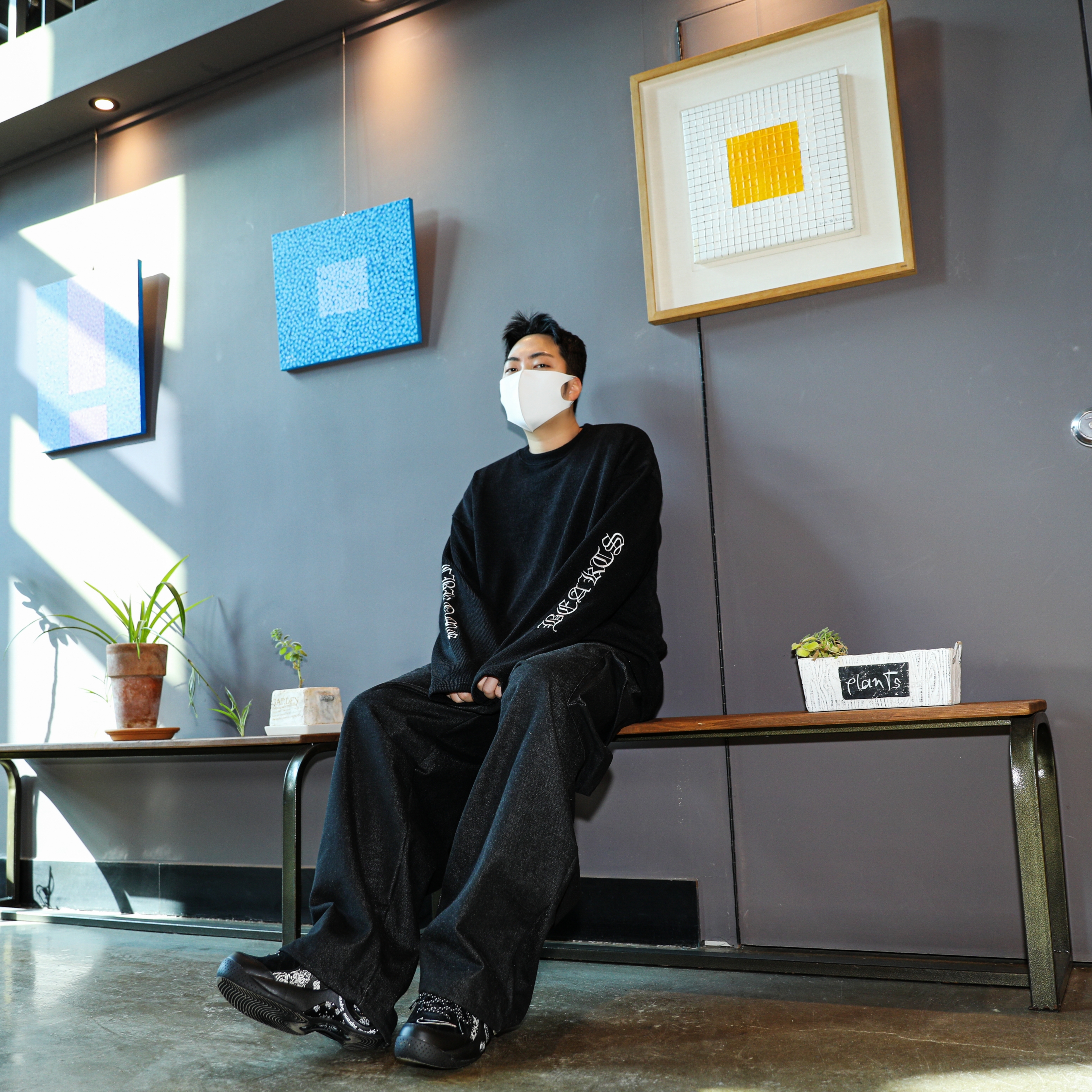 Nike x Supreme Air Zoom Flight 95 SP Black 착용 스타일 - 4