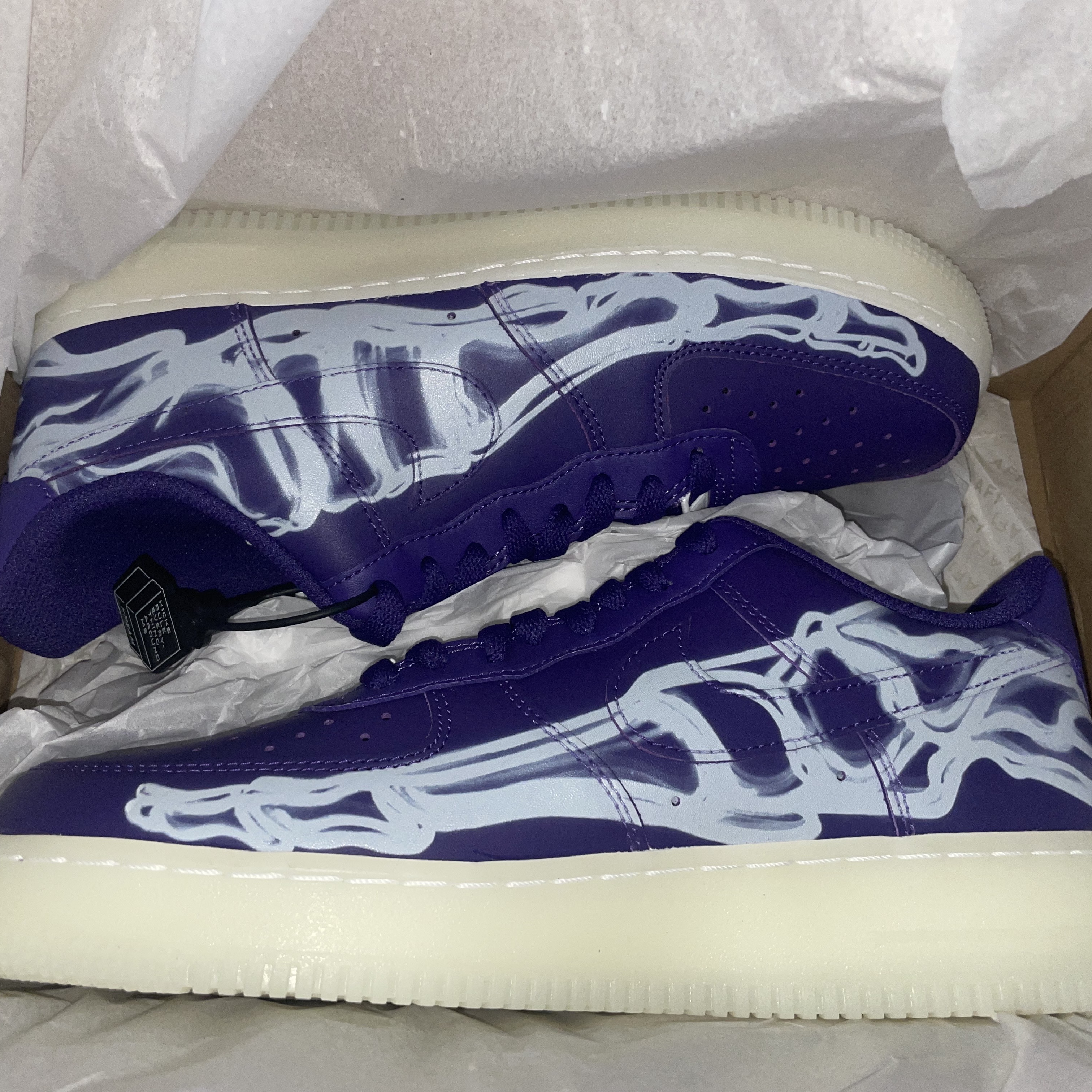 Nike Air Force 1 Low '07 Purple Skeleton 착용 스타일
