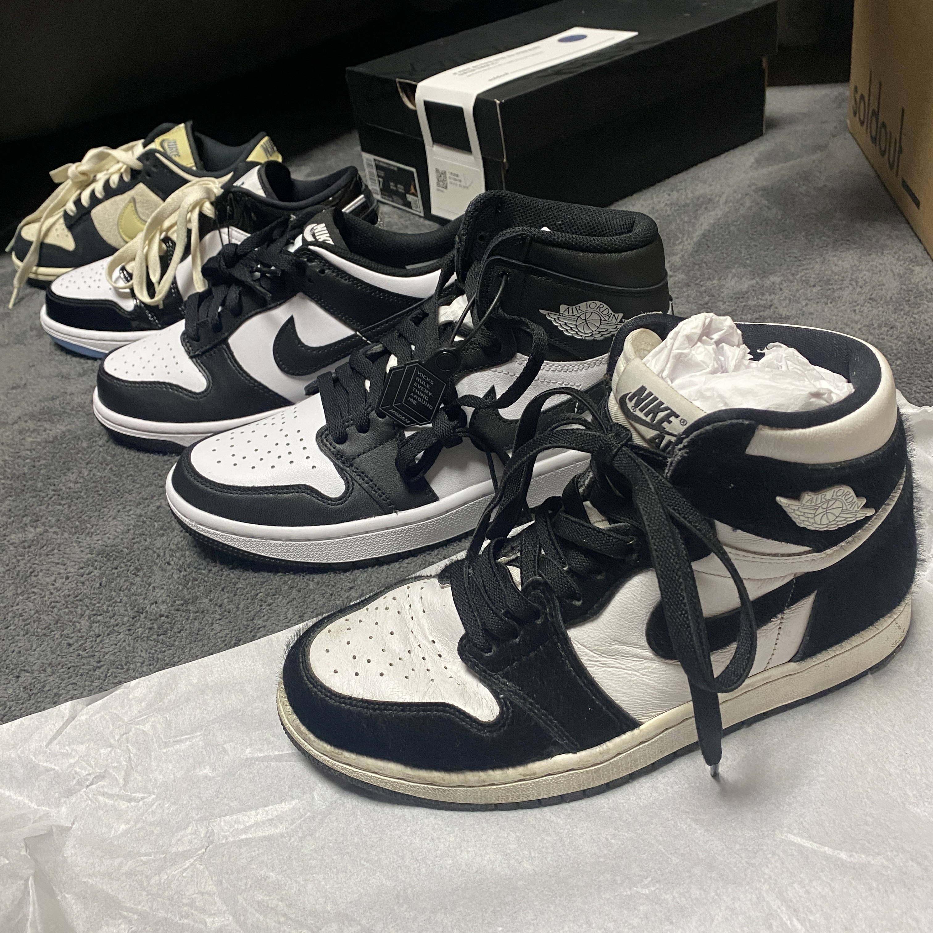 (W) Jordan 1 Retro High Twist, Jordan 1 High Golf White Black 착용 스타일 - 1