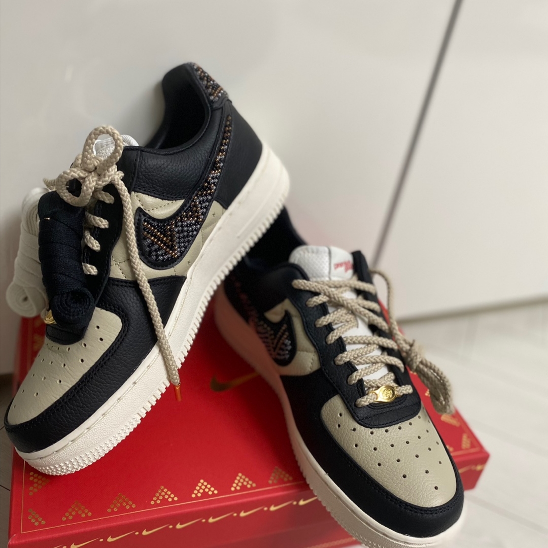 (W) Nike x Premium Goods Air Force 1 Low Black Sand 착용 스타일 - 4