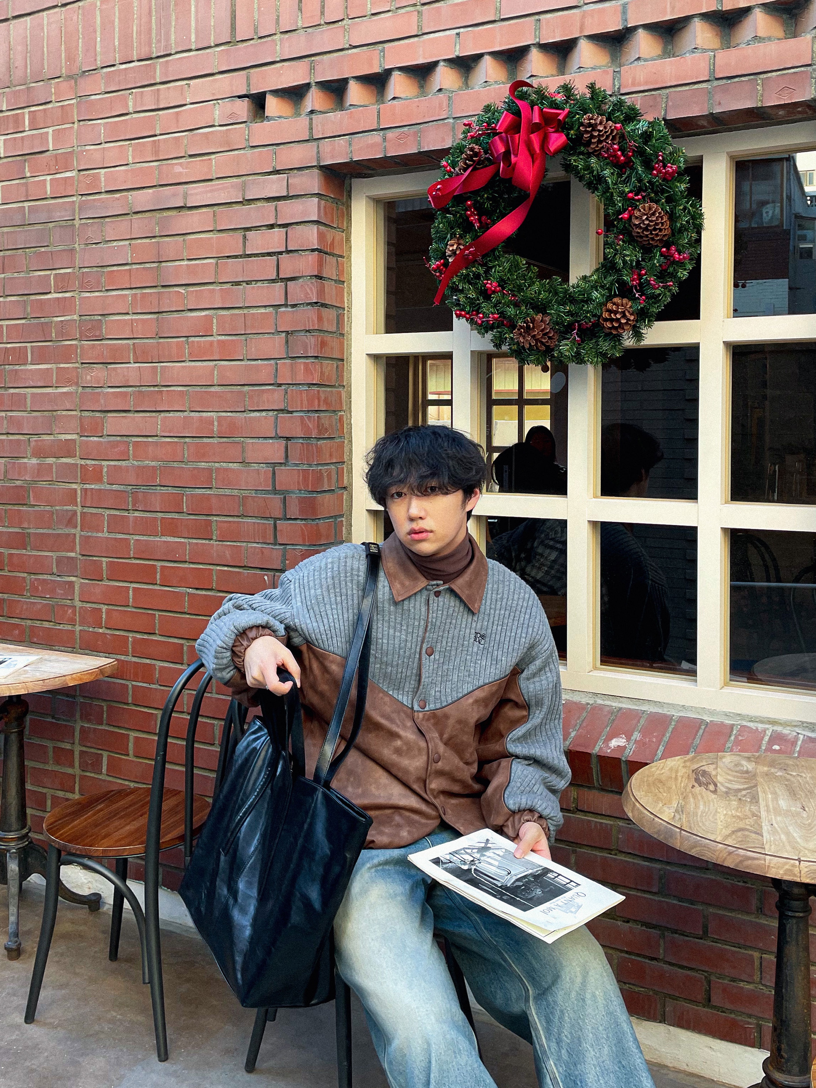 Converse One Star Academy Ox Cinnamon Black 착용 스타일 - 5