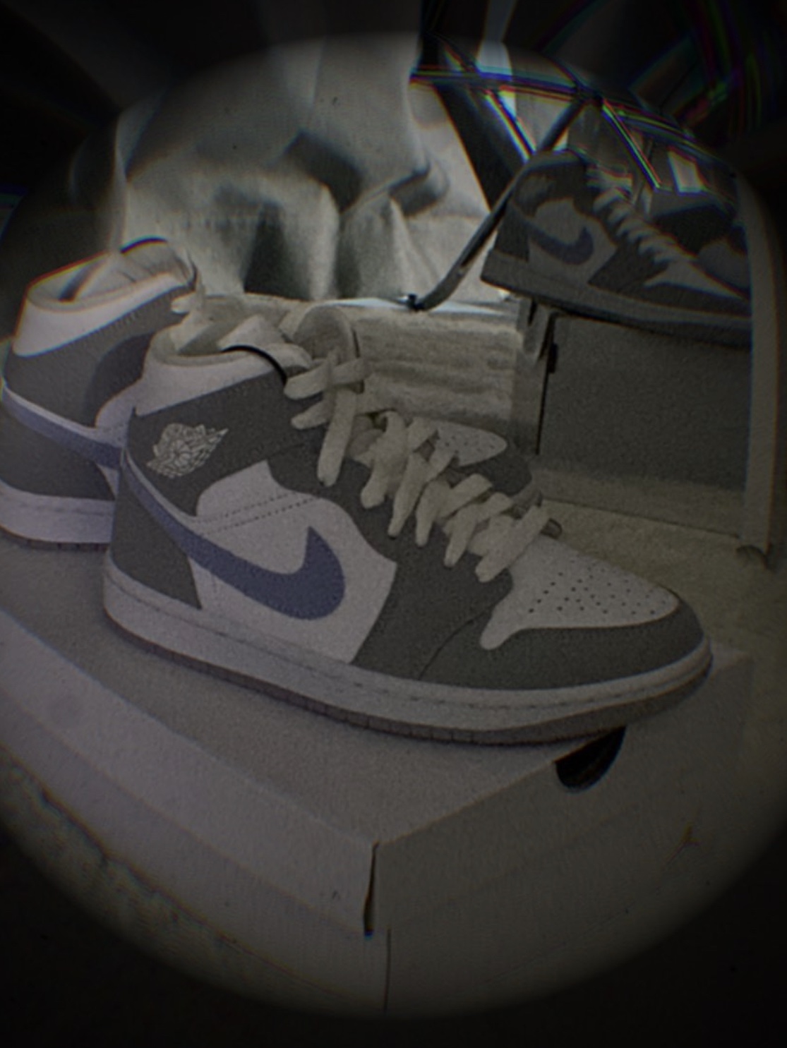 (W) Jordan 1 Mid Wolf Grey 착용 스타일
