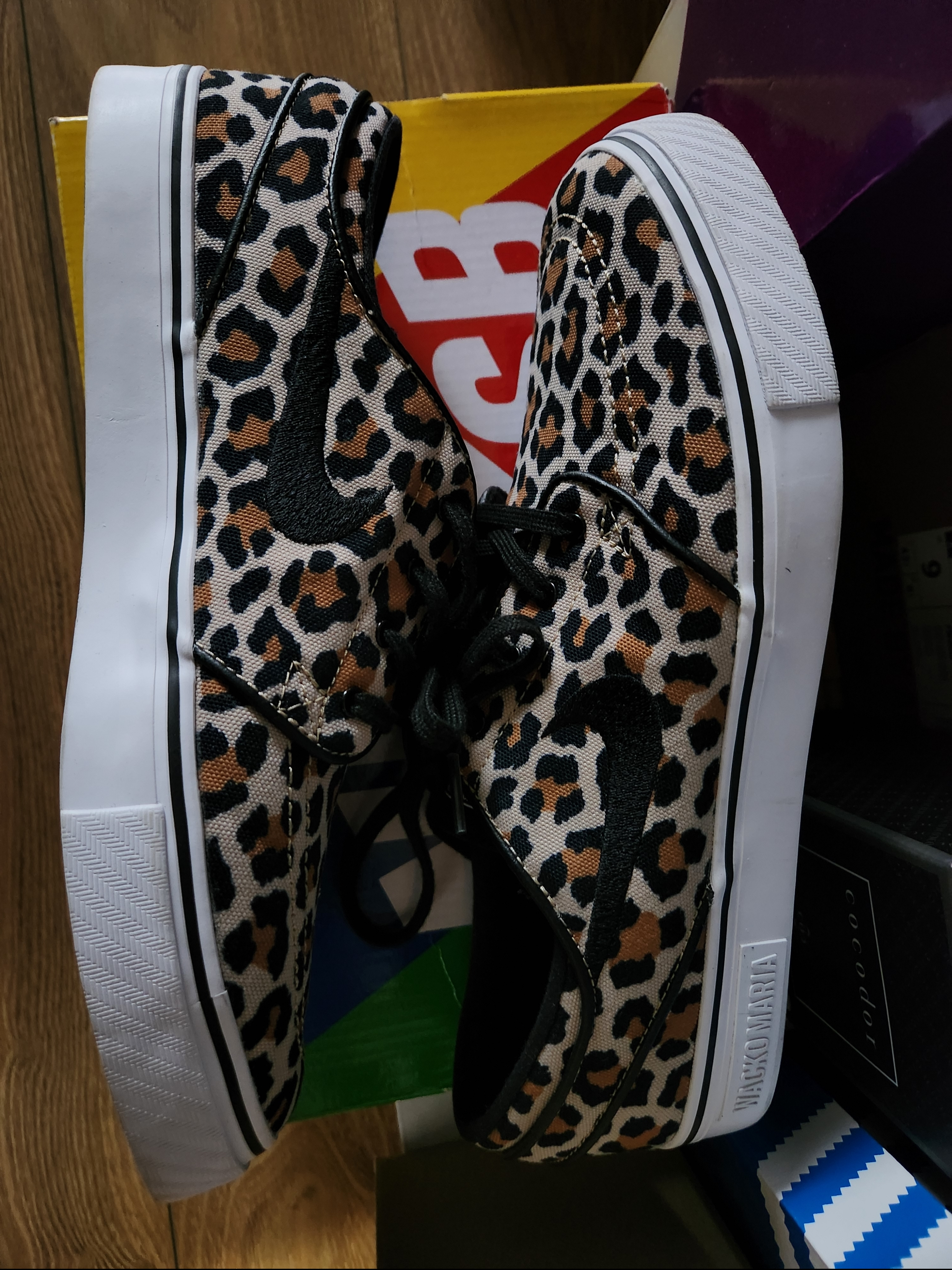 Nike x Wacko Maria SB Stefan Janoski Canvas OG Leopard 착용 스타일