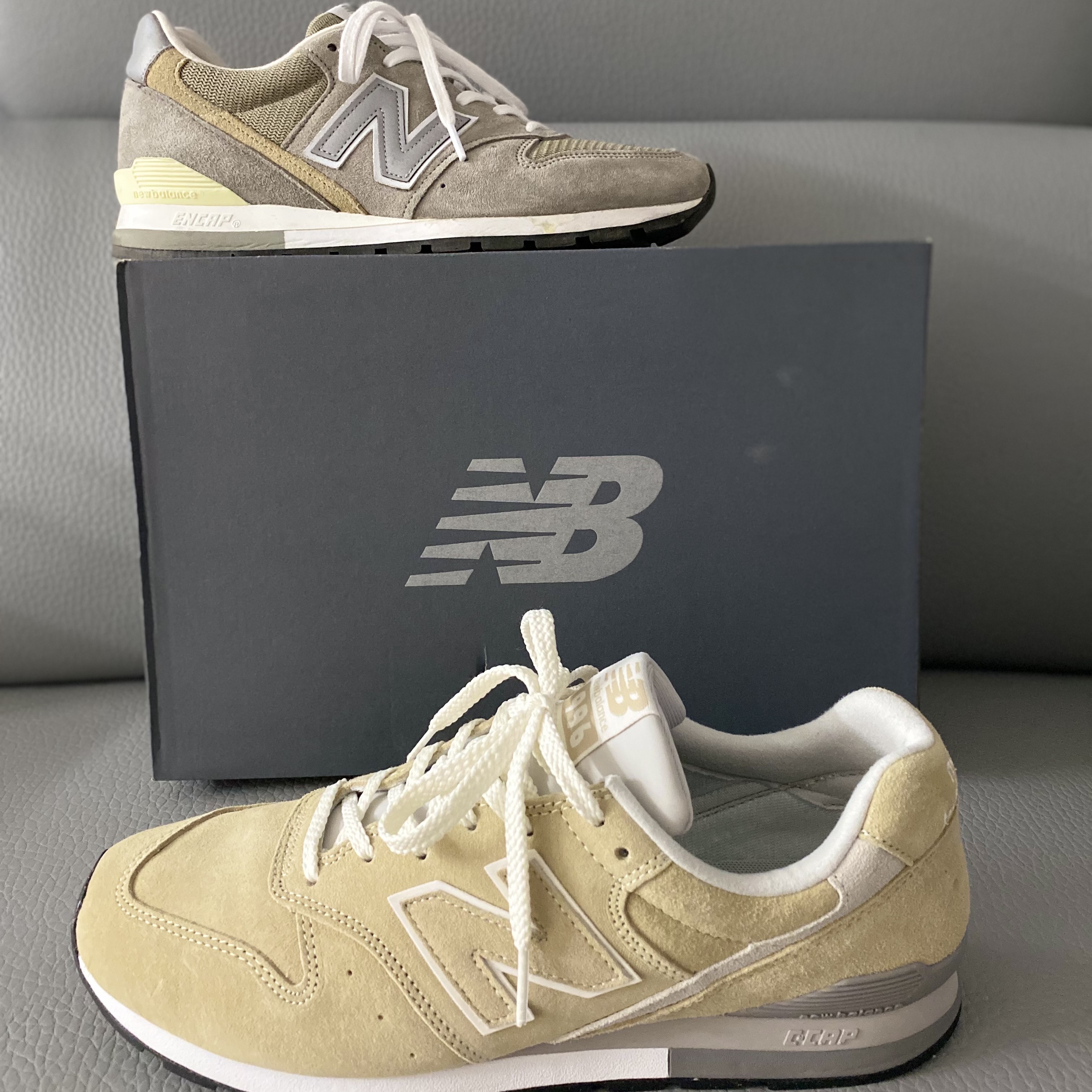 New Balance 996 Beige, New Balance 996 Made in USA Grey 착용 스타일
