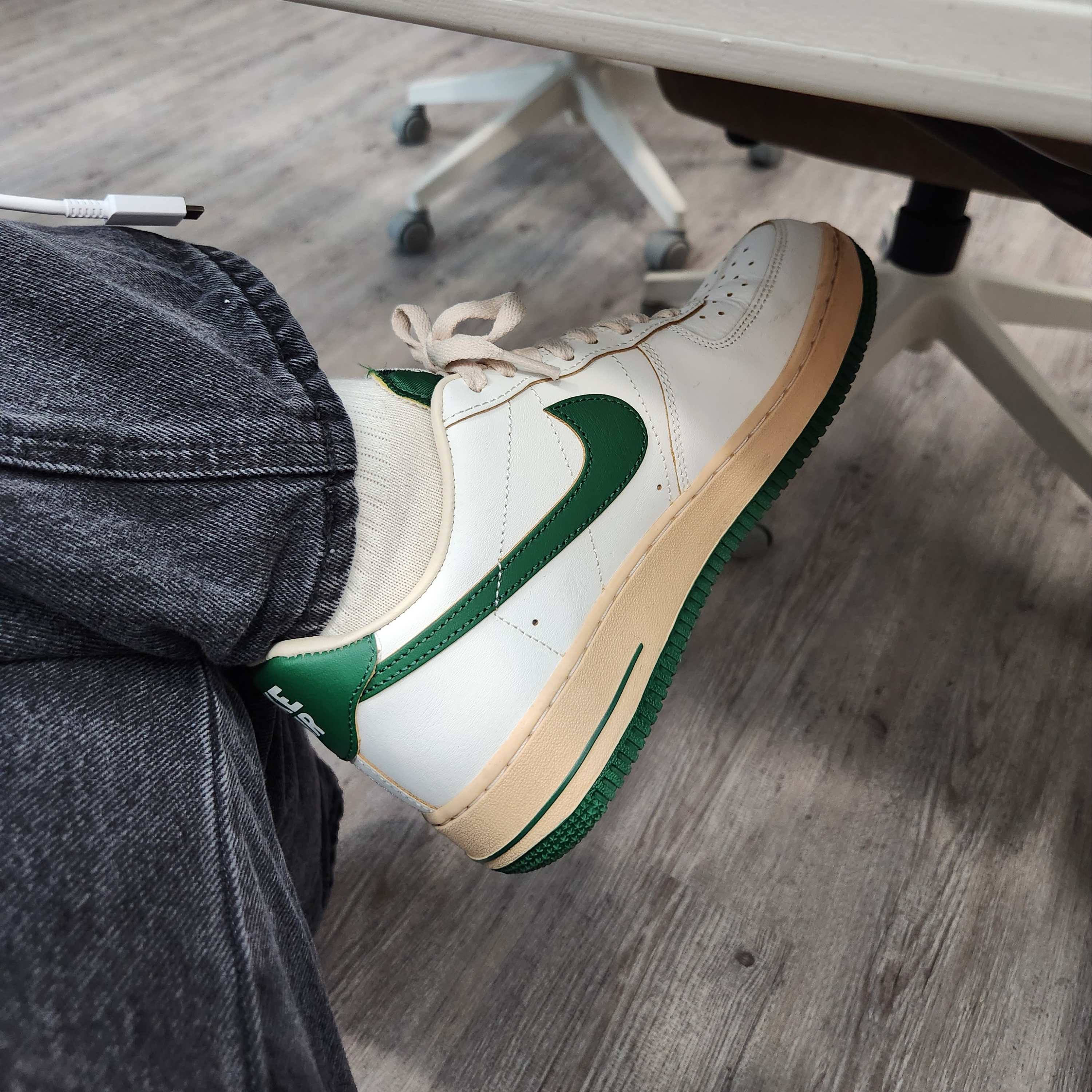 (W) Nike Air Force 1 Low Gorge Green 착용 스타일