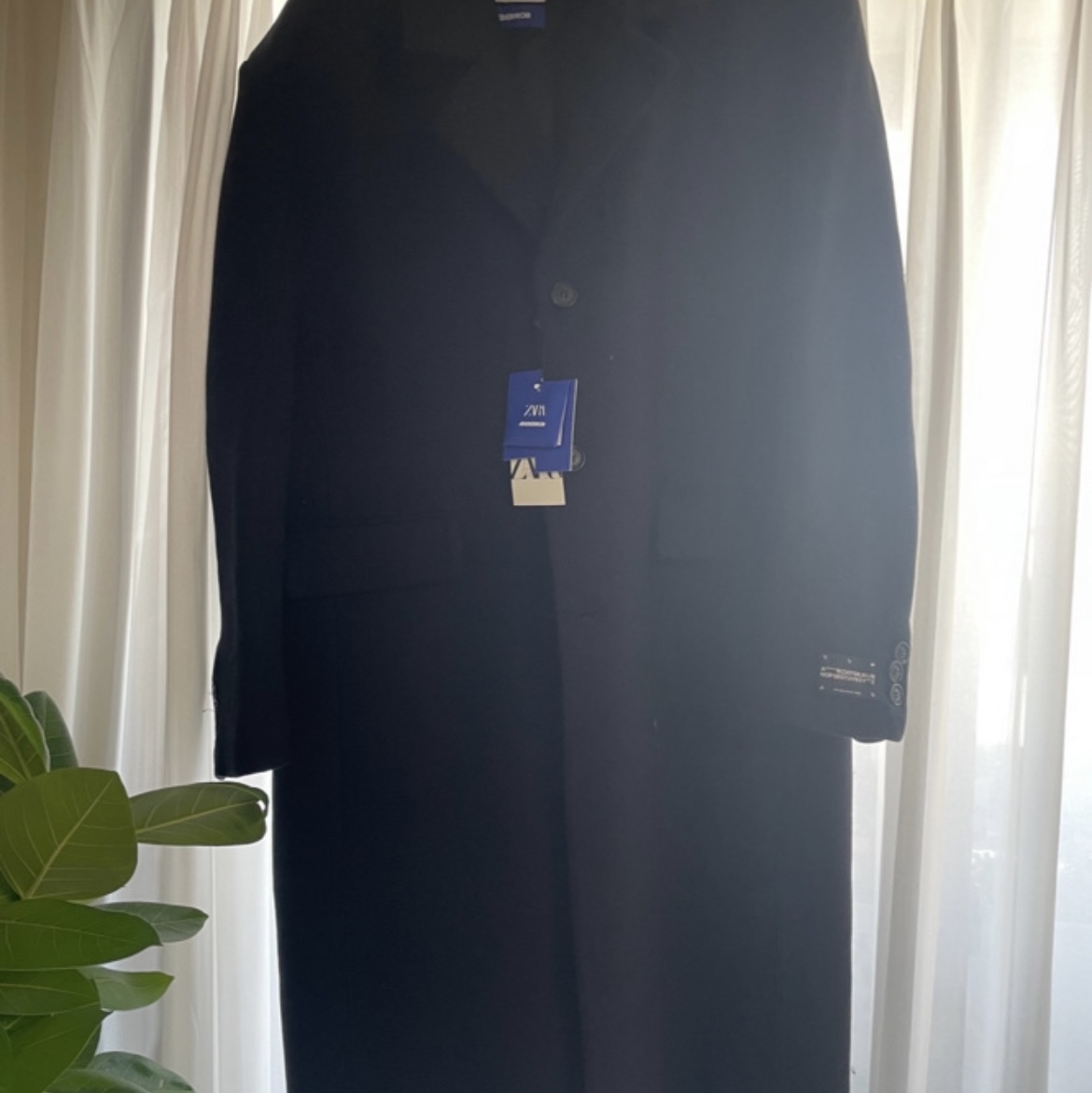 Zara x Ader Error Wool Blend Oversize Coat Black 착용 스타일
