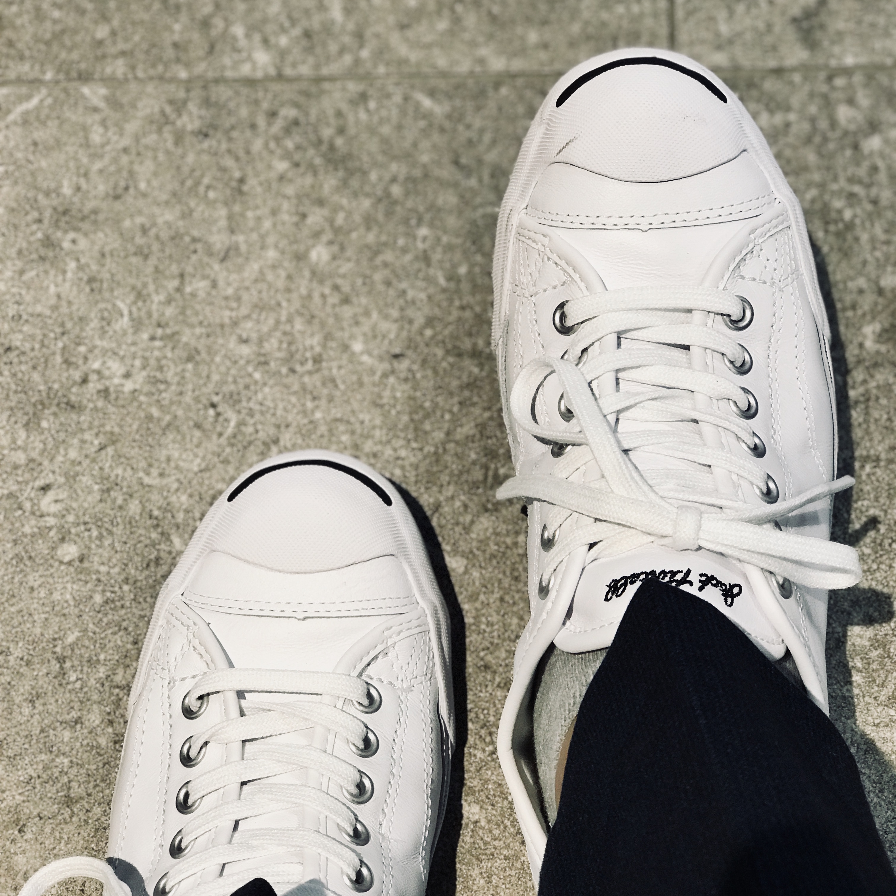 Converse Jack Purcell Leather Ox Black 착용 스타일