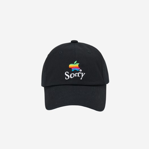 Typing Mistake Sorry Embroidery Ball Cap Black - 22FW
