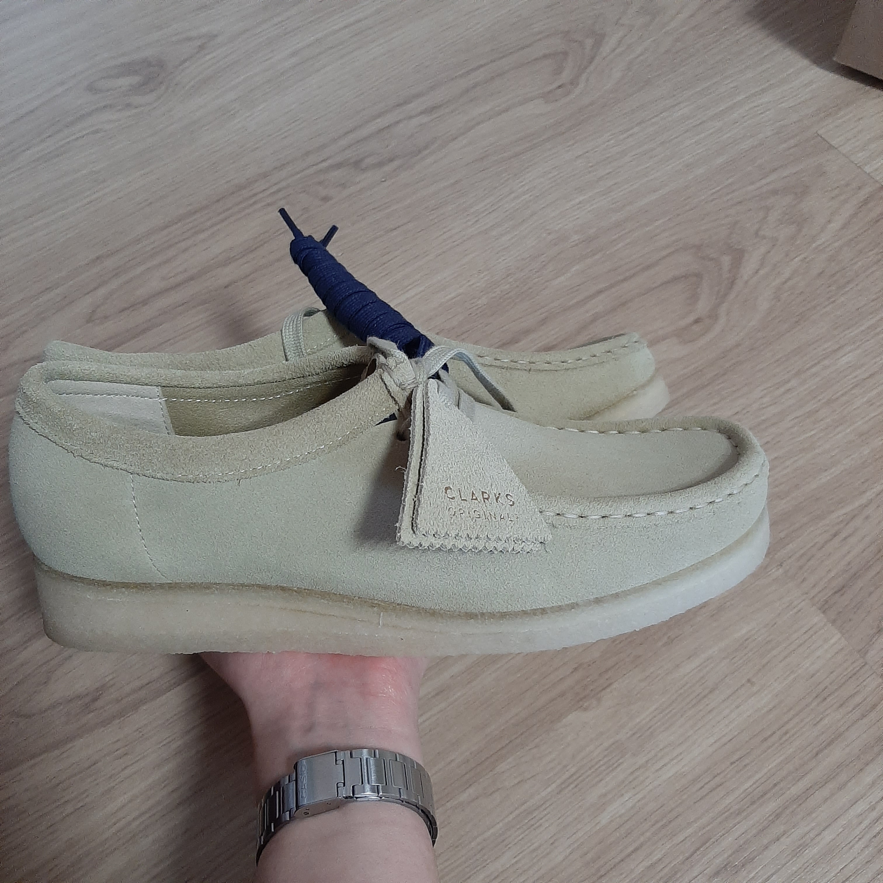 (W) Clarks Wallabee Maple Suede 착용 스타일 - 2