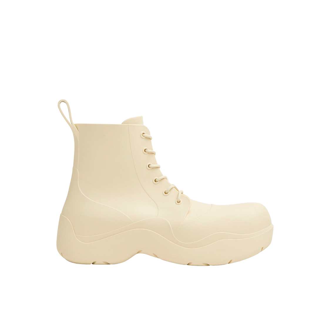 보테가 베네타 퍼들 레이스업 앵클 부츠 씨 솔트