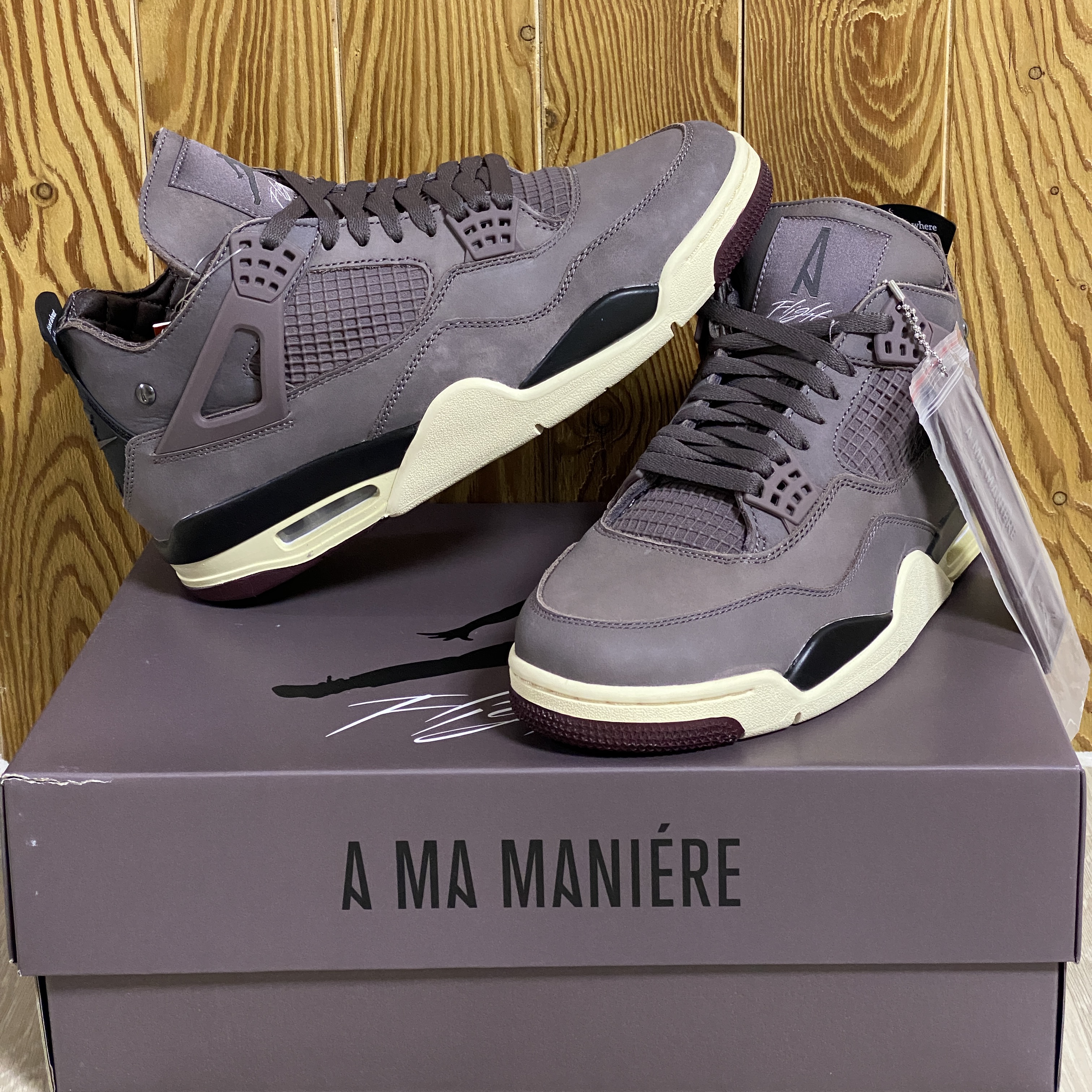 Jordan 4 x A Ma Maniere Retro Violet Ore 착용 스타일