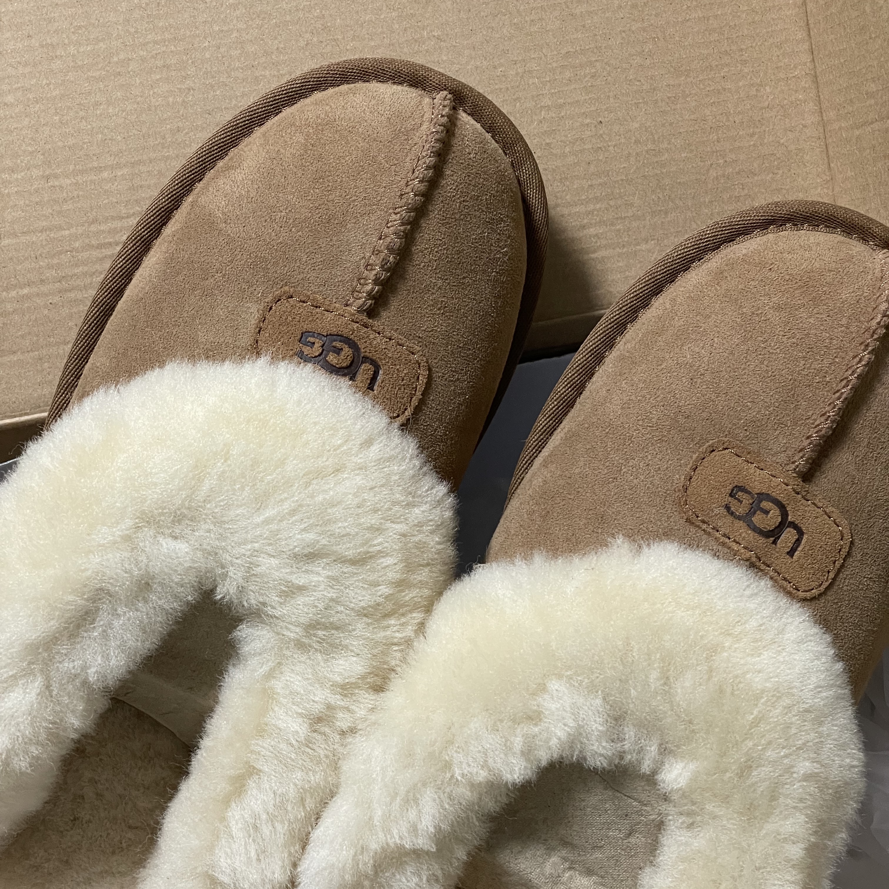 (W) UGG Coquette Slipper Chestnut 착용 스타일 - 2