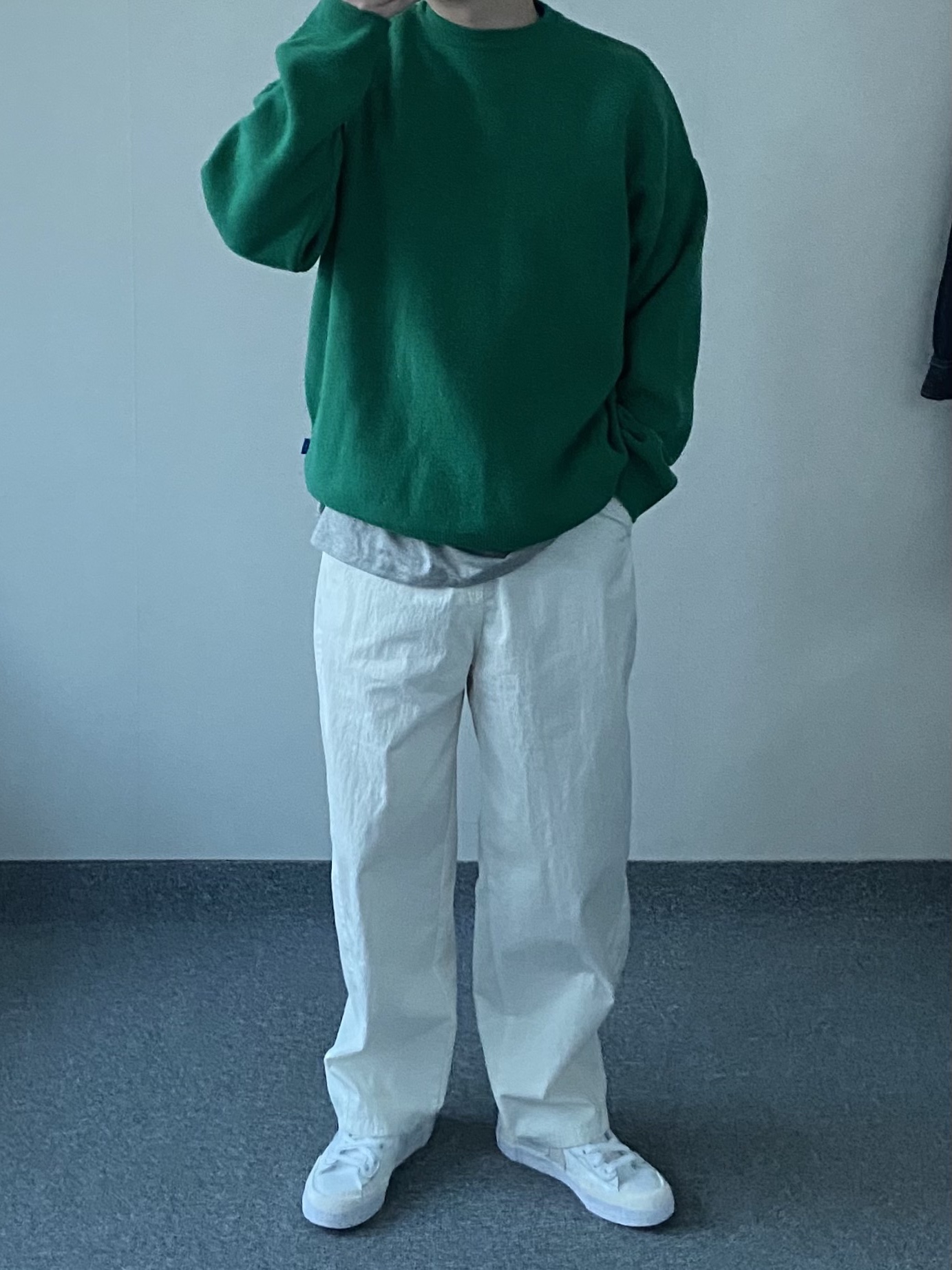 Nike x Sacai Blazer Low White Patent Leather 착용 스타일