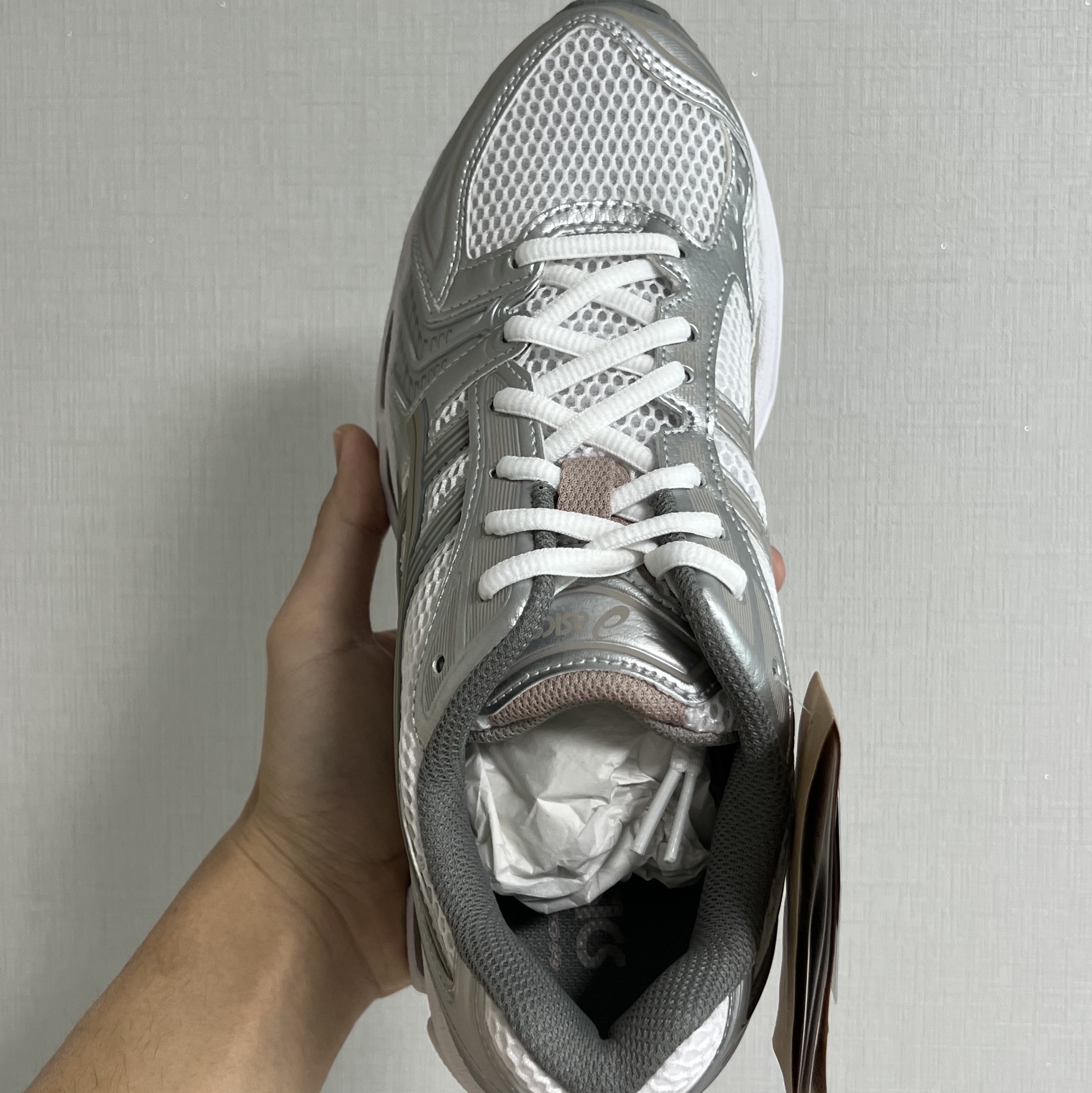 (W) Asics Gel-Kayano 14 White Moonrock 착용 스타일 - 2