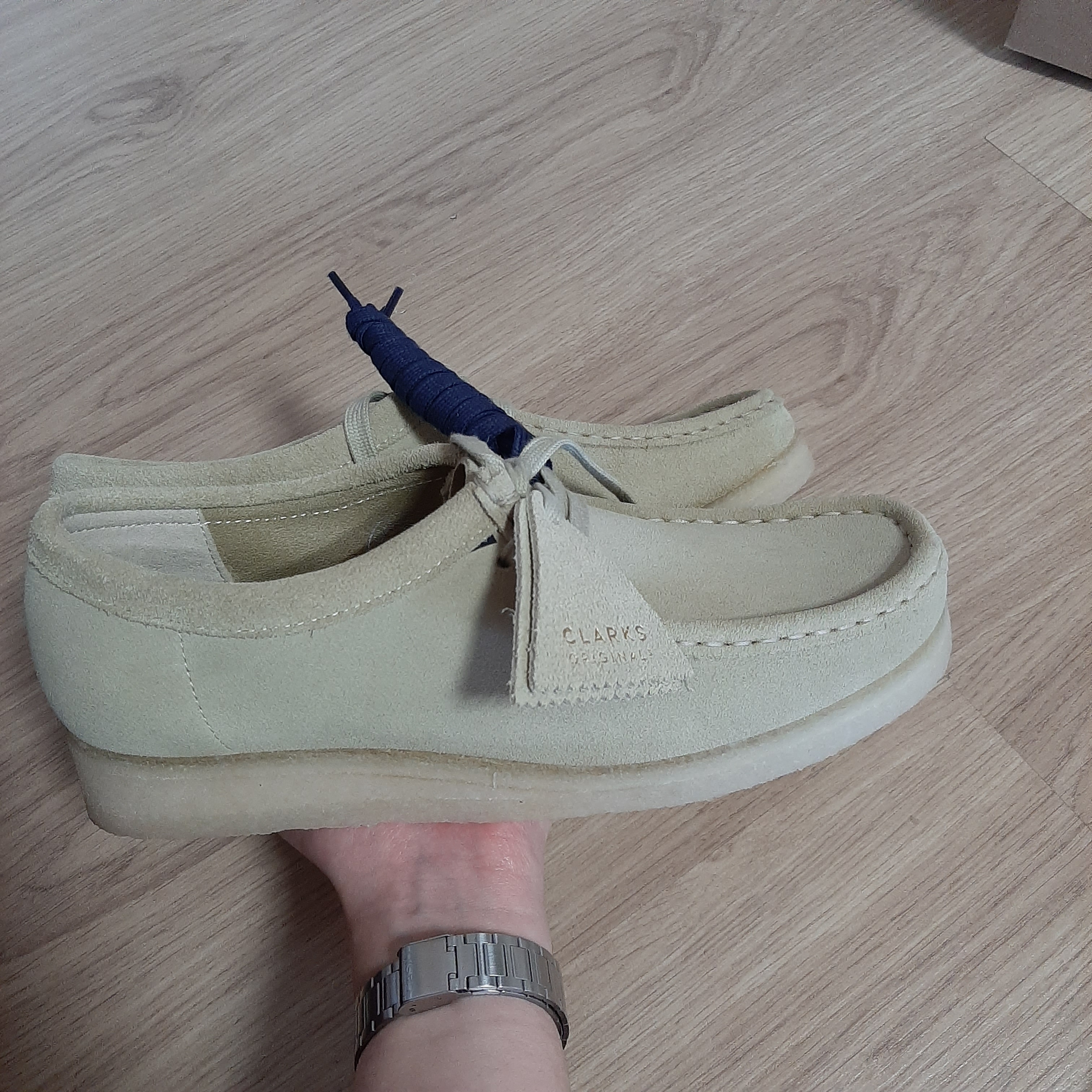 (W) Clarks Wallabee Maple Suede 착용 스타일 - 3