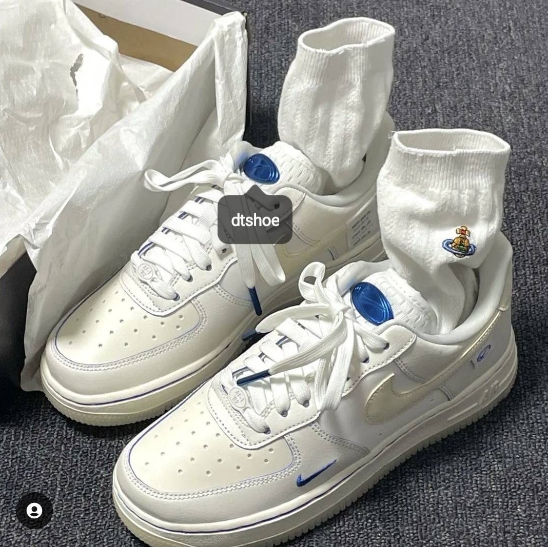 (W) Nike Air Force 1 '07 LX Game Royal Sail 착용 스타일