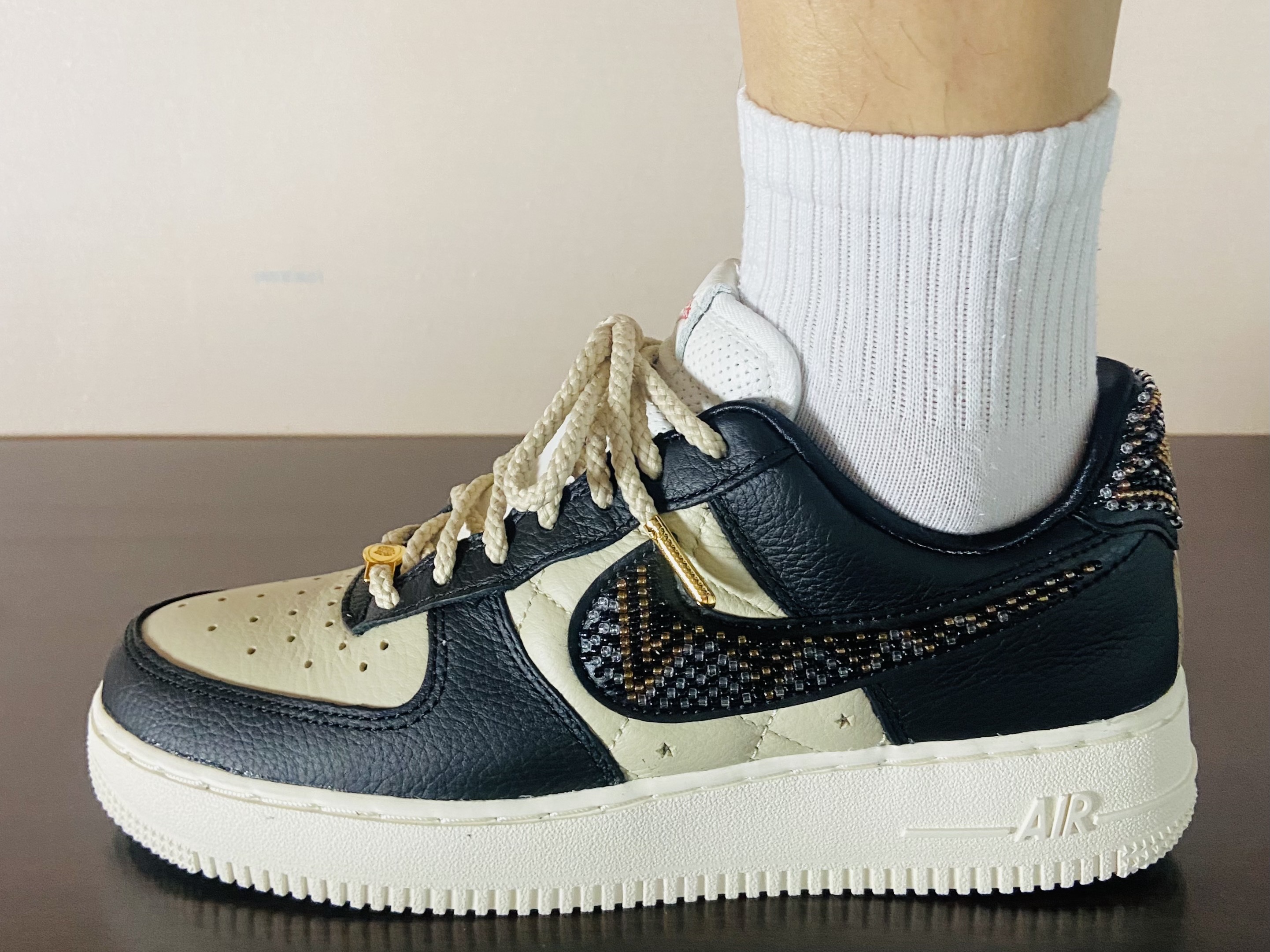 (W) Nike x Premium Goods Air Force 1 Low Black Sand 착용 스타일
