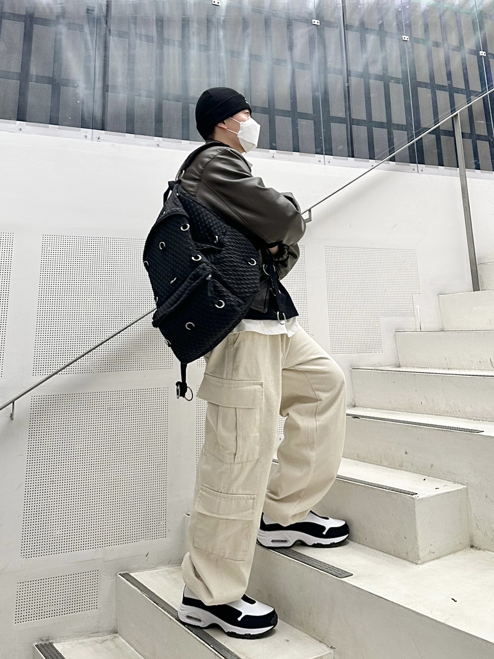 Nike x Comme des Garcons Homme Plus Air Max Sunder SP White Black 착용 스타일 - 3