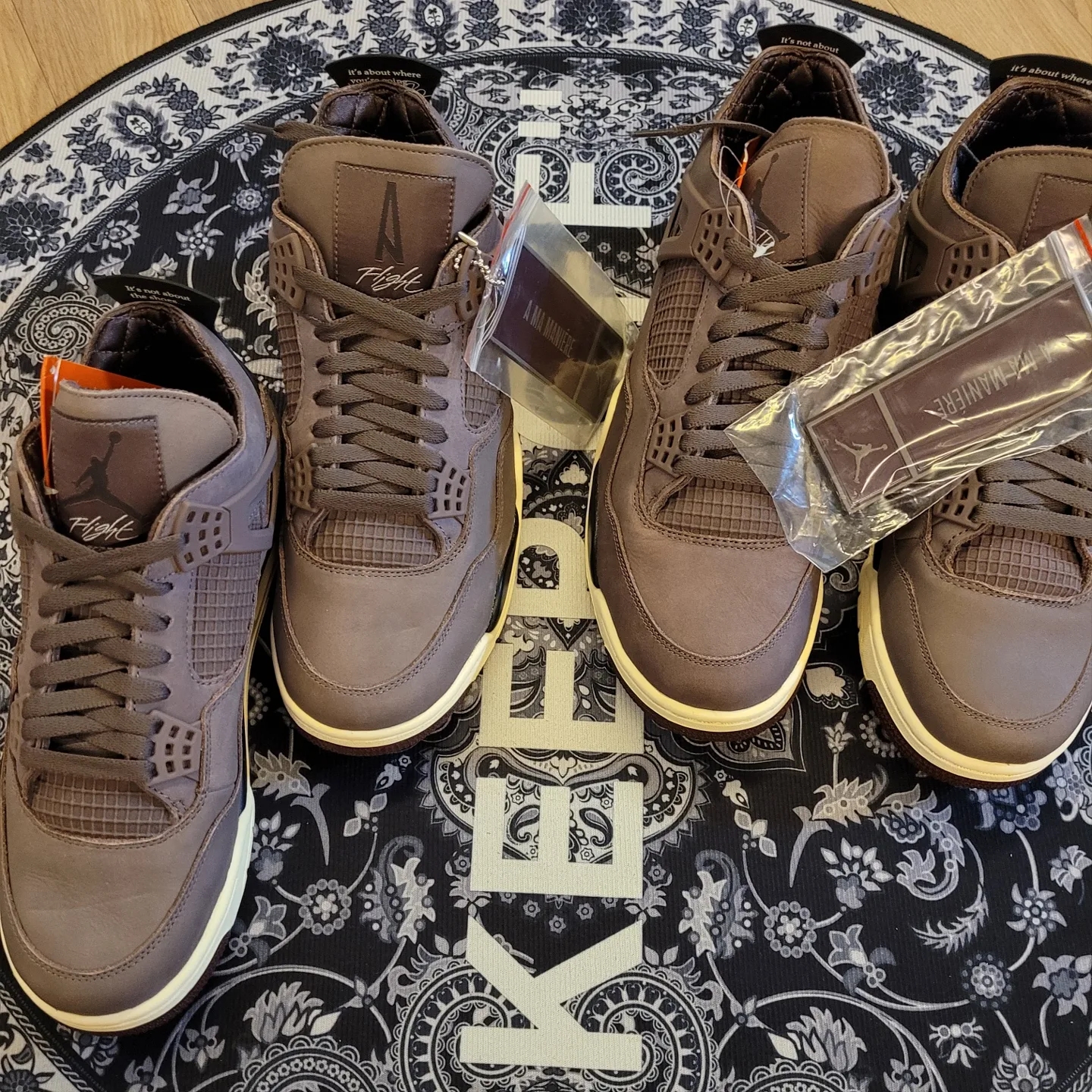Jordan 4 x A Ma Maniere Retro Violet Ore 착용 스타일