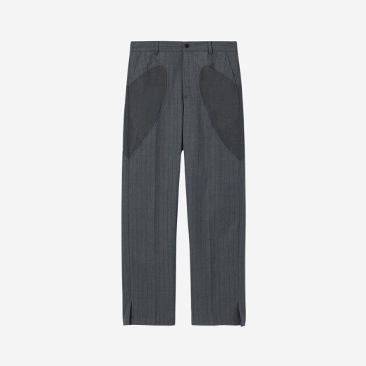 Typing Mistake Love Stitch Straight Pants Charcoal - 22FW