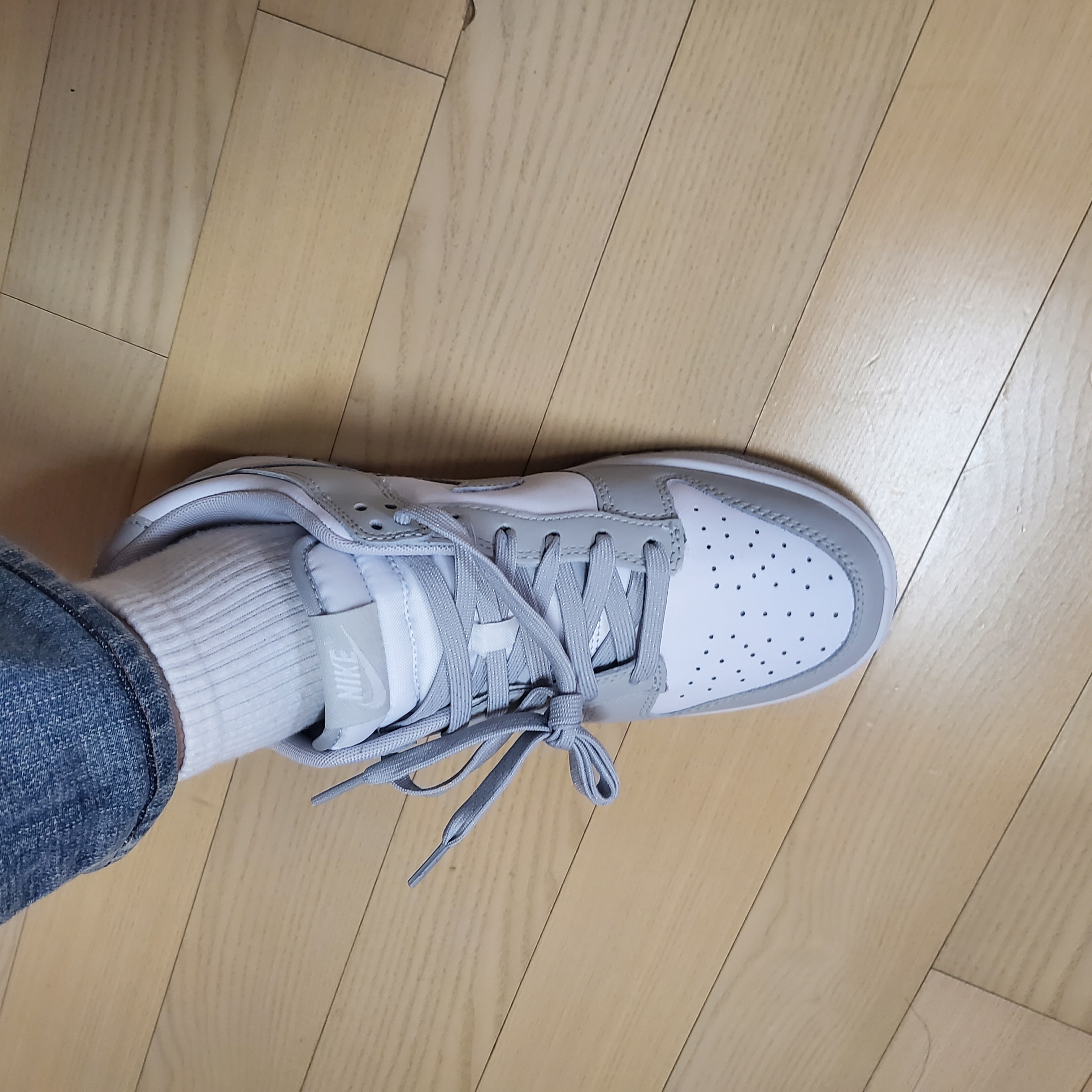 Nike Dunk Low Retro Grey Fog 착용 스타일 - 3