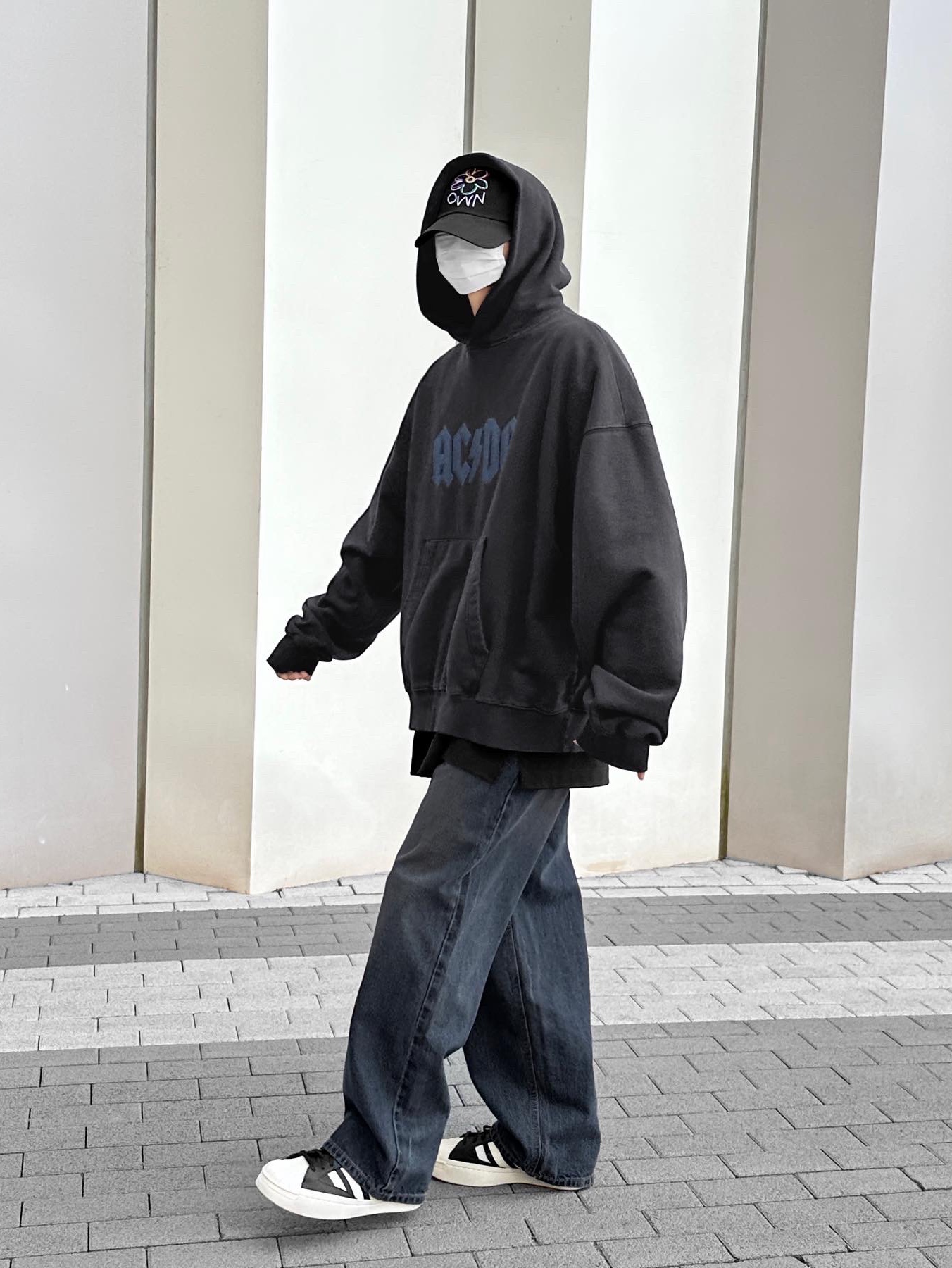 Y-3 Yohji Star Black White 착용 스타일 - 1