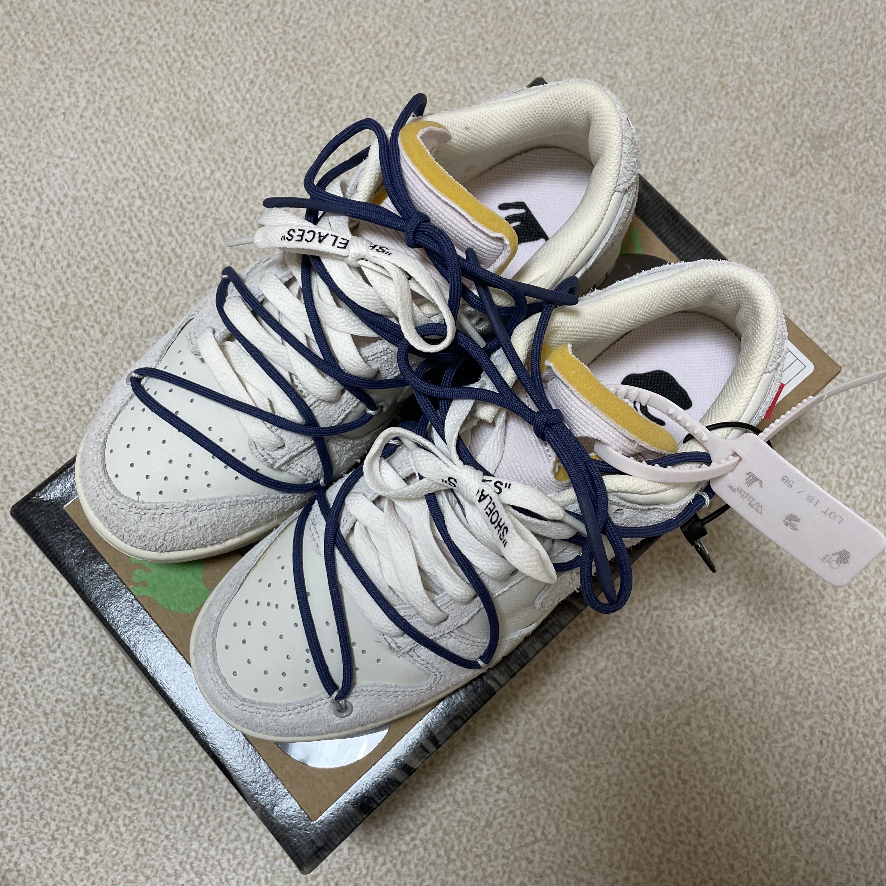 Nike x Off-White Dunk Low The 50 - Lot 18 착용 스타일