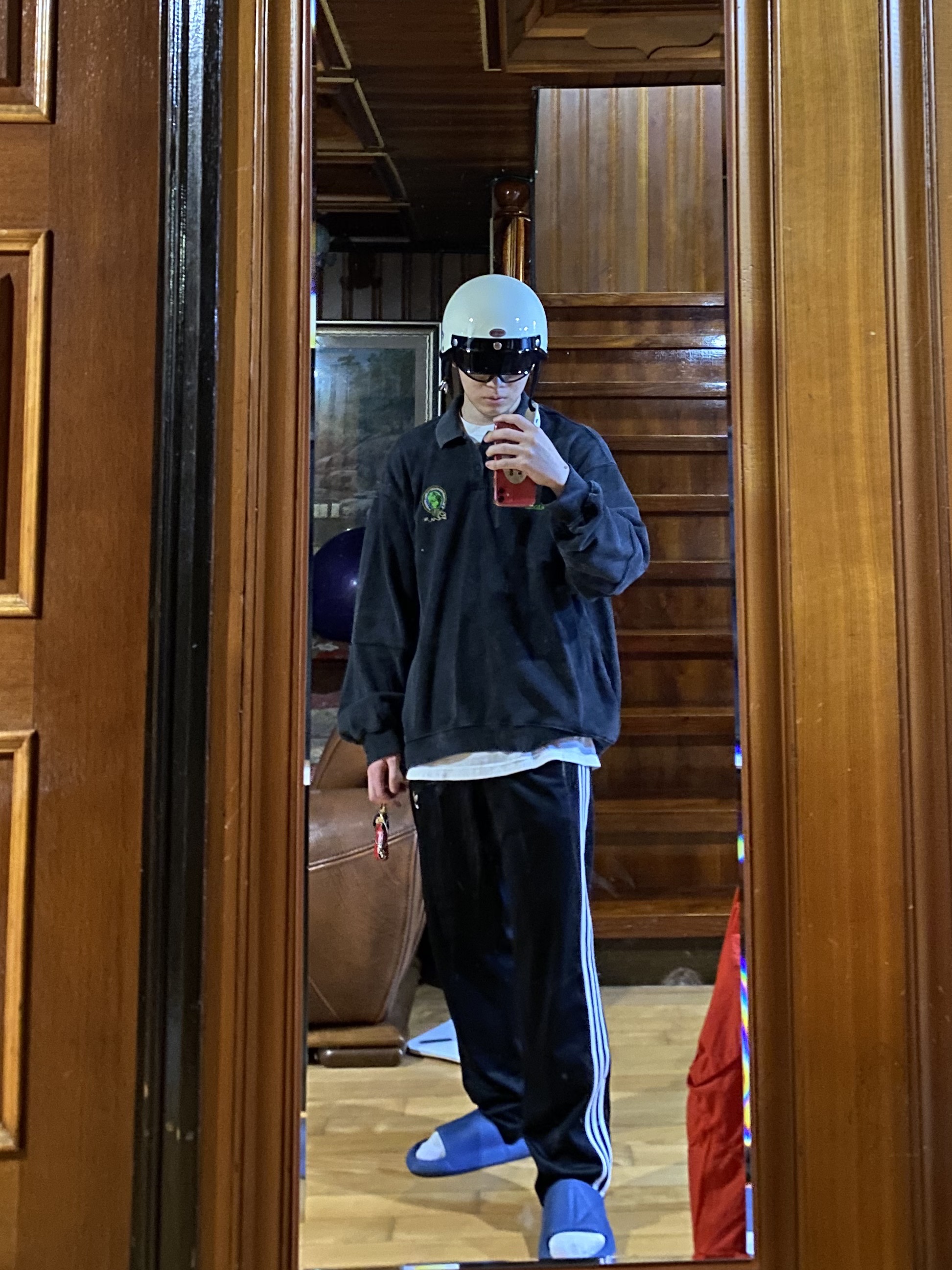 Supreme Webbing Keychain Red - 20FW, Adidas Adicolor Classic Firebird Track Pants Black - KR Sizing 착용 스타일 - 3