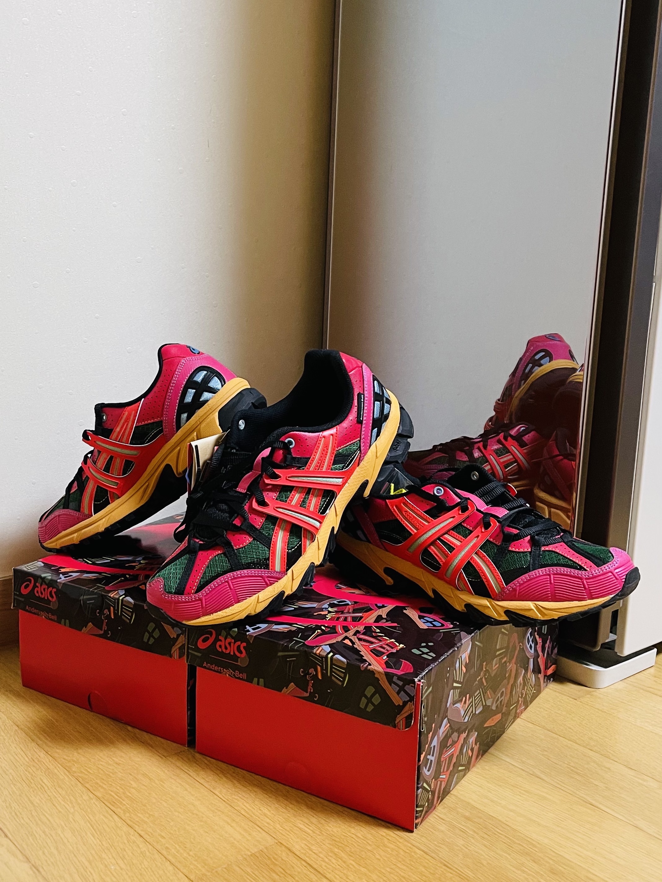 Asics x Andersson Bell Gel-Sonoma 15-50 Bright Rose Evergreen 착용 스타일