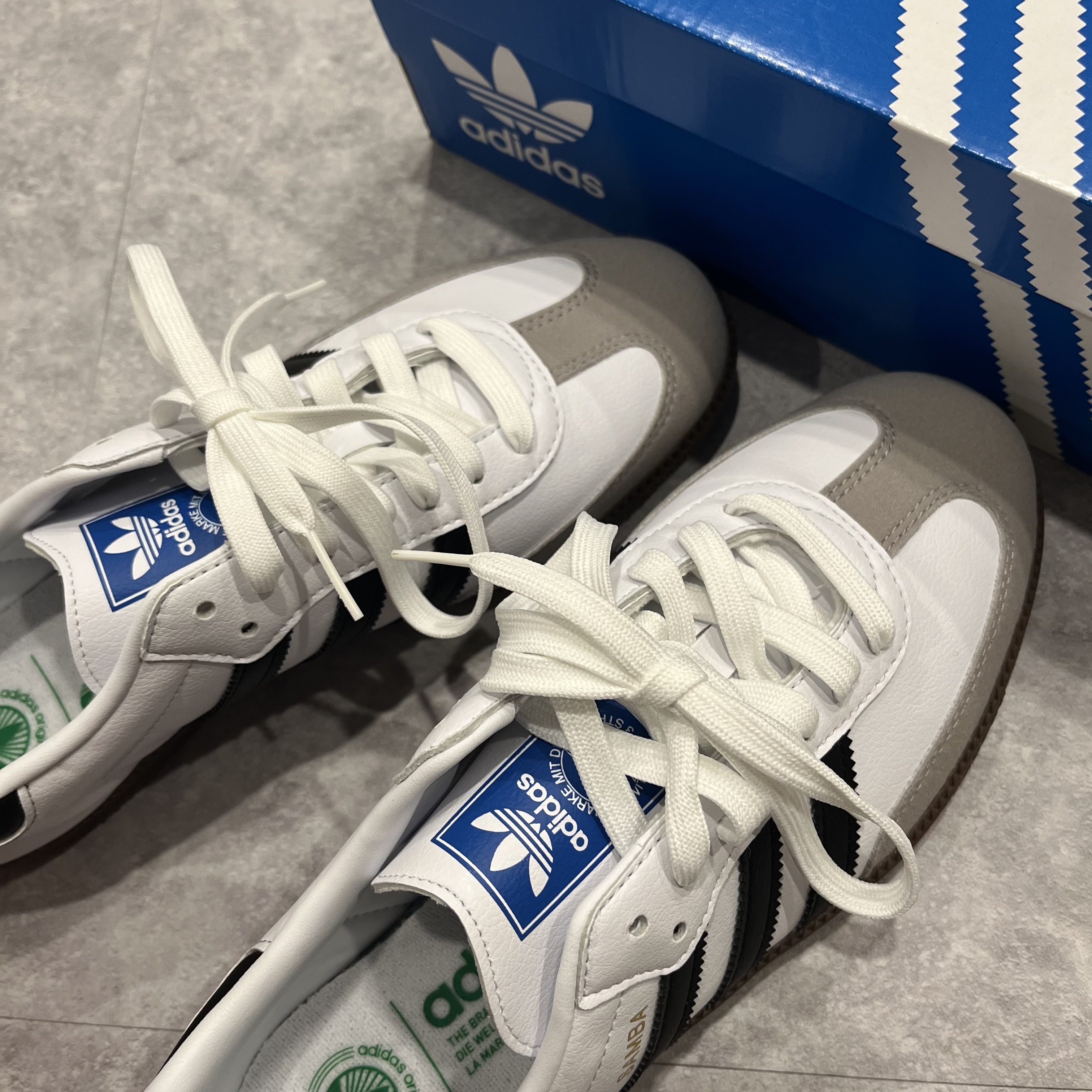 Adidas Samba Vegan White Black 착용 스타일