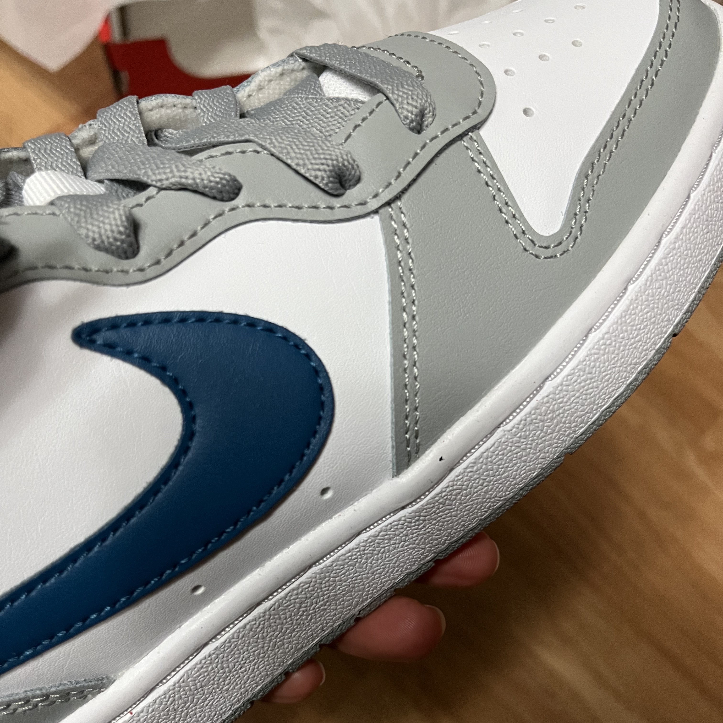 (GS) Nike Court Borough Low 2 Light Smoke Grey 착용 스타일