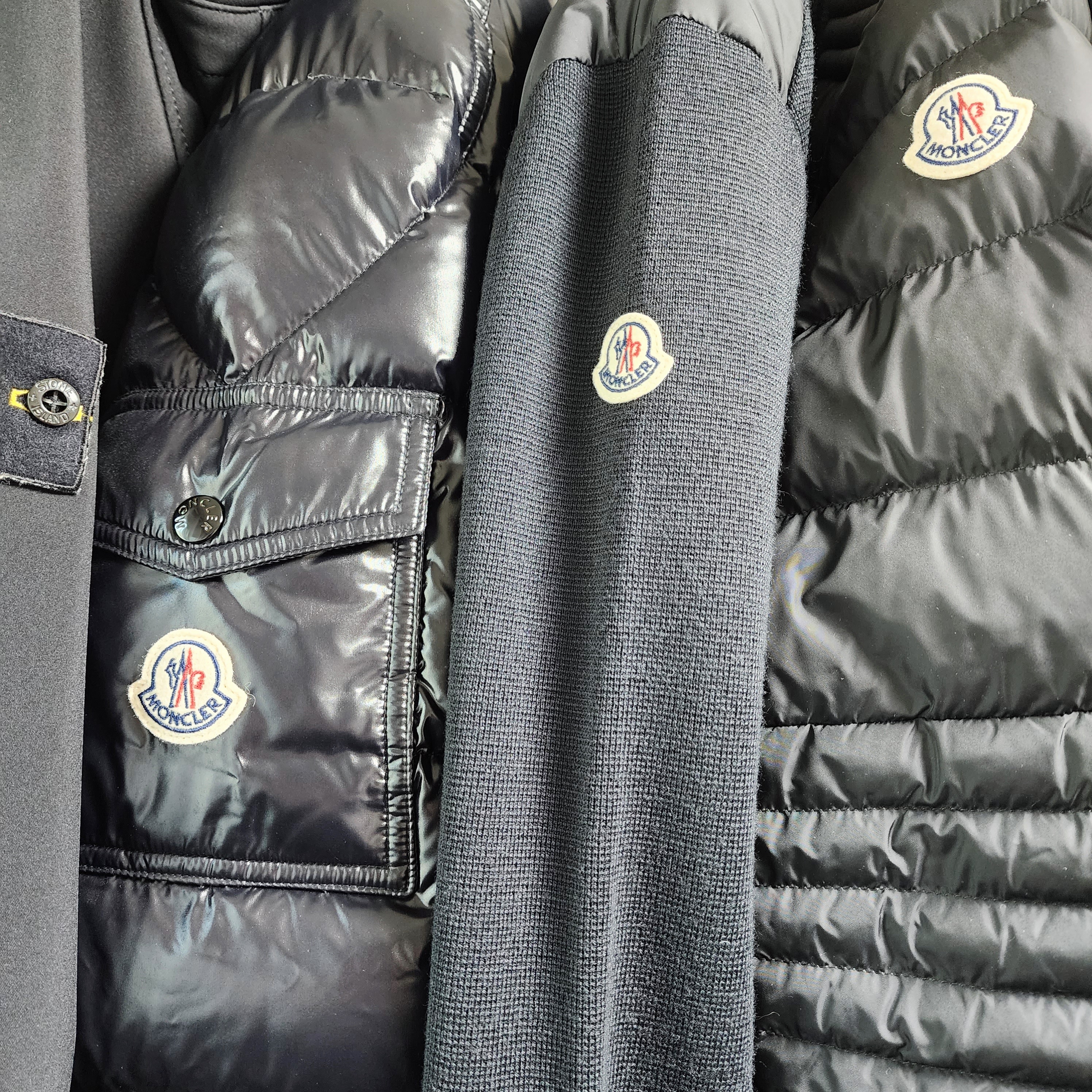Moncler Maya Short Down Jacket Black - 22FW, Moncler Padded Wool Cardigan Black - 22FW 착용 스타일
