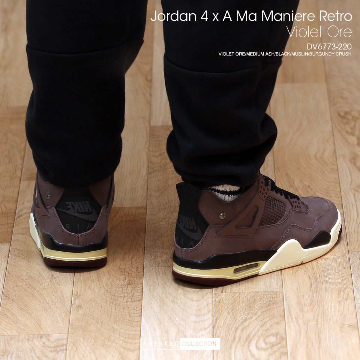 Jordan 4 x A Ma Maniere Retro Violet Ore 착용 스타일 - 5