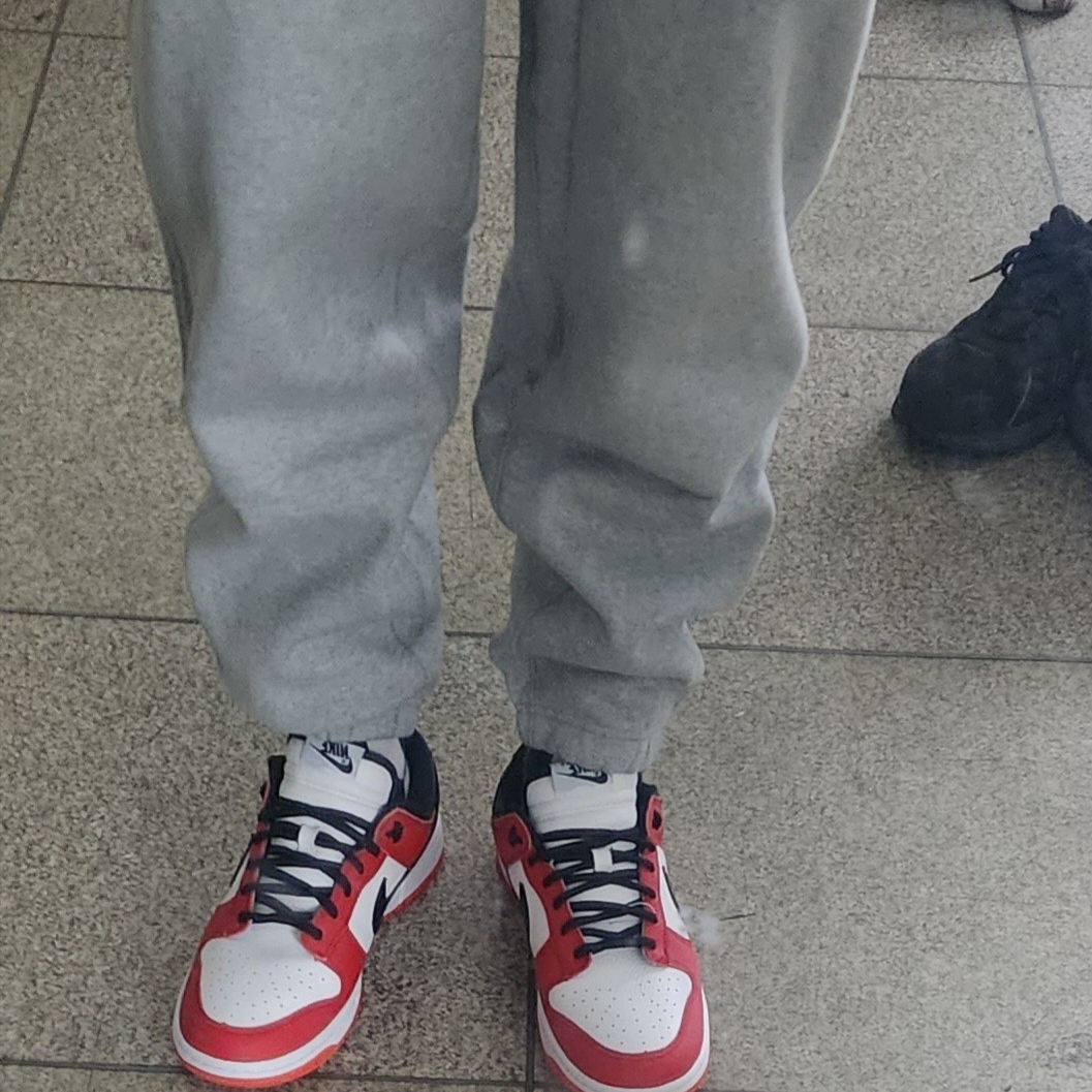 Nike NRG Solo Swoosh Fleece Pants Dark Grey Heather - Asia 착용 스타일 - 1