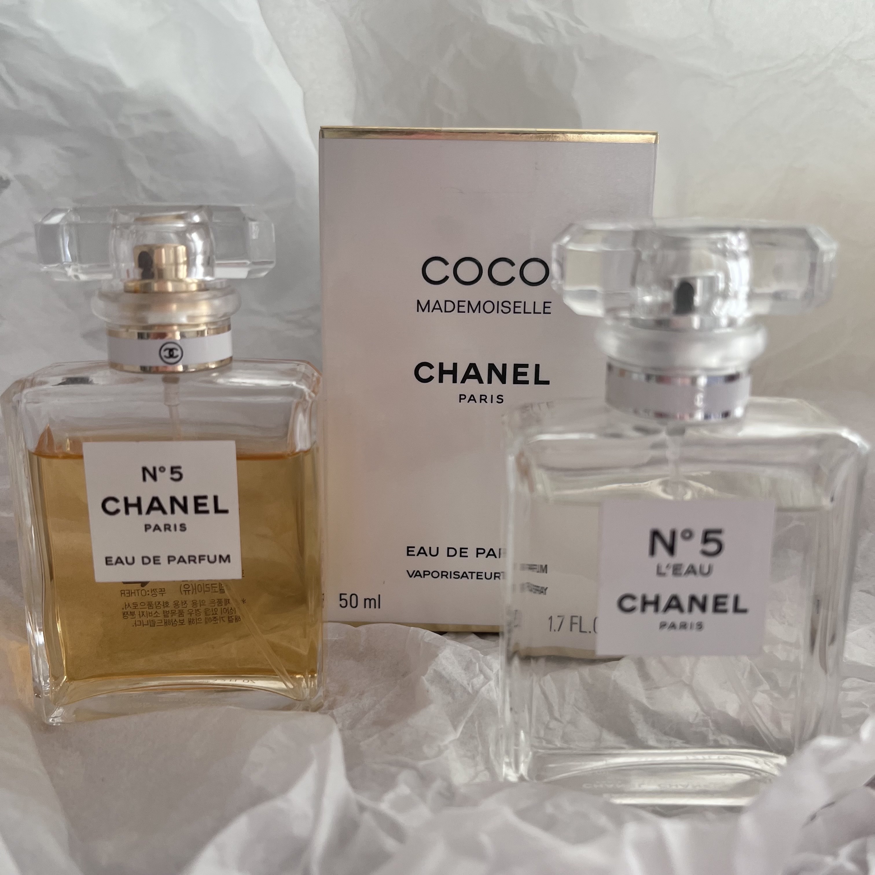 Chanel Coco Mademoiselle Eau De Parfum 50ml, Chanel No.5 Eau De Parfum 35ml 착용 스타일