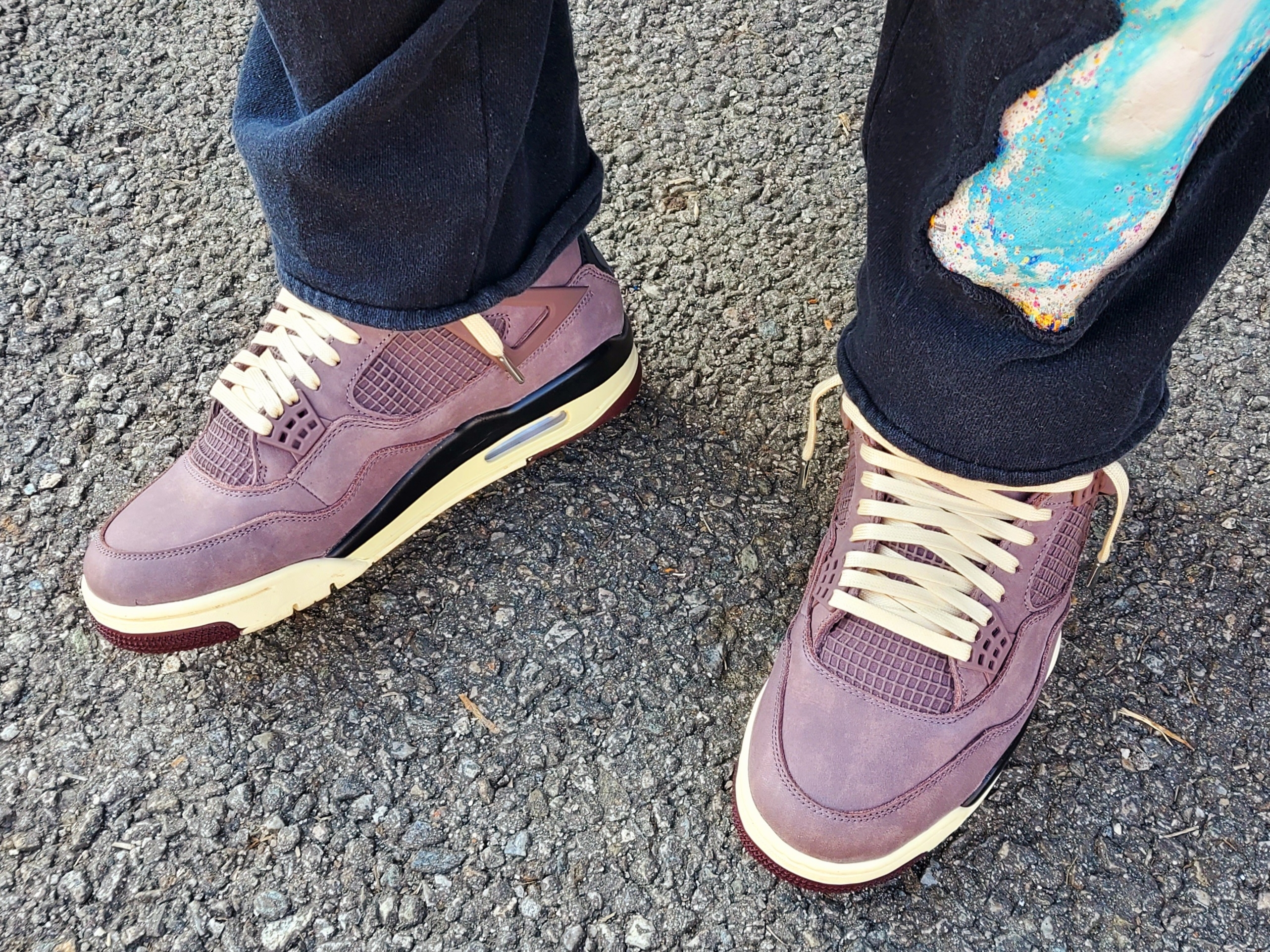 Jordan 4 x A Ma Maniere Retro Violet Ore 착용 스타일 - 2