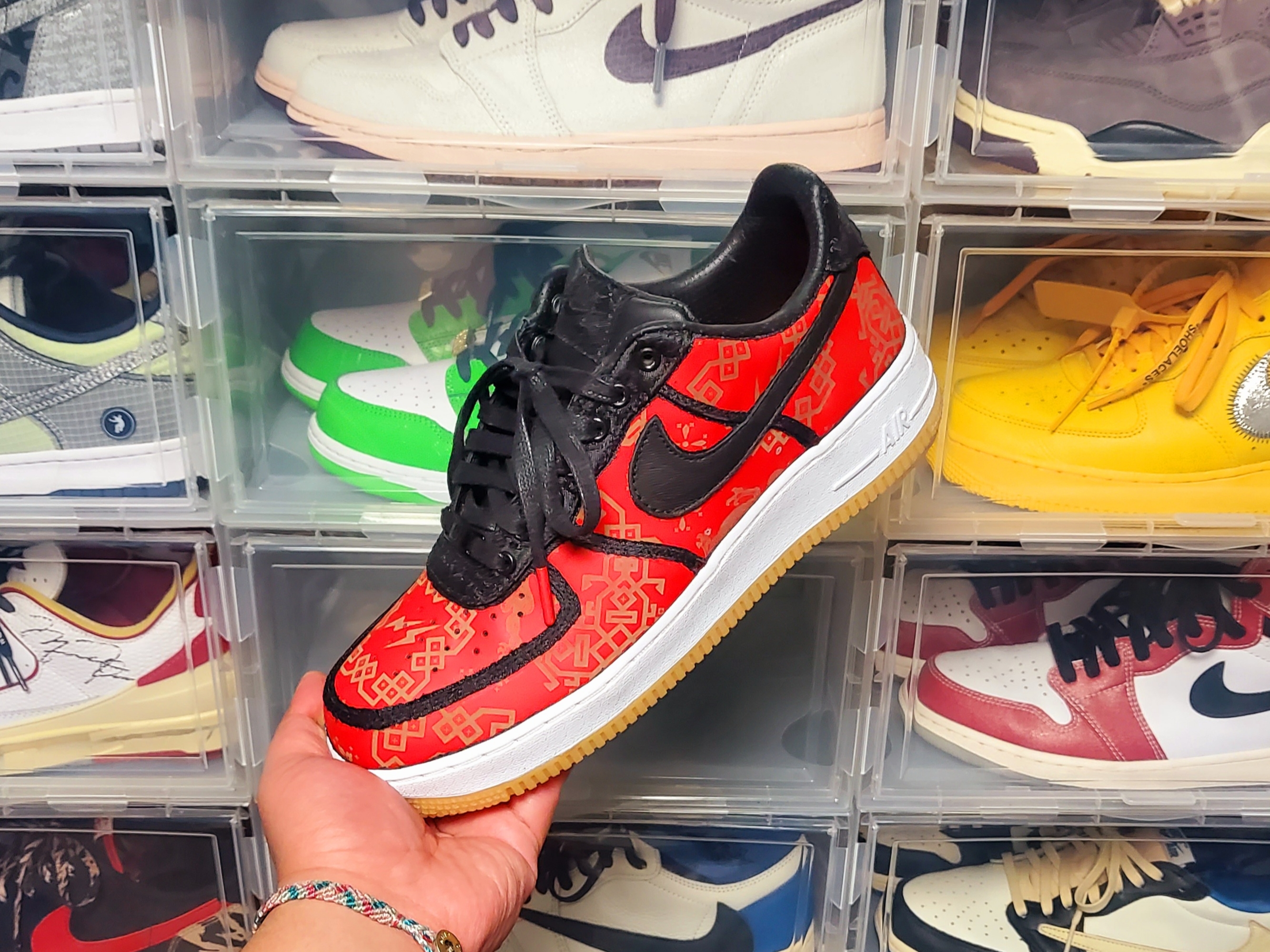 Nike x Clot x Fragment Air Force 1 Low Black Silk 착용 스타일 - 1