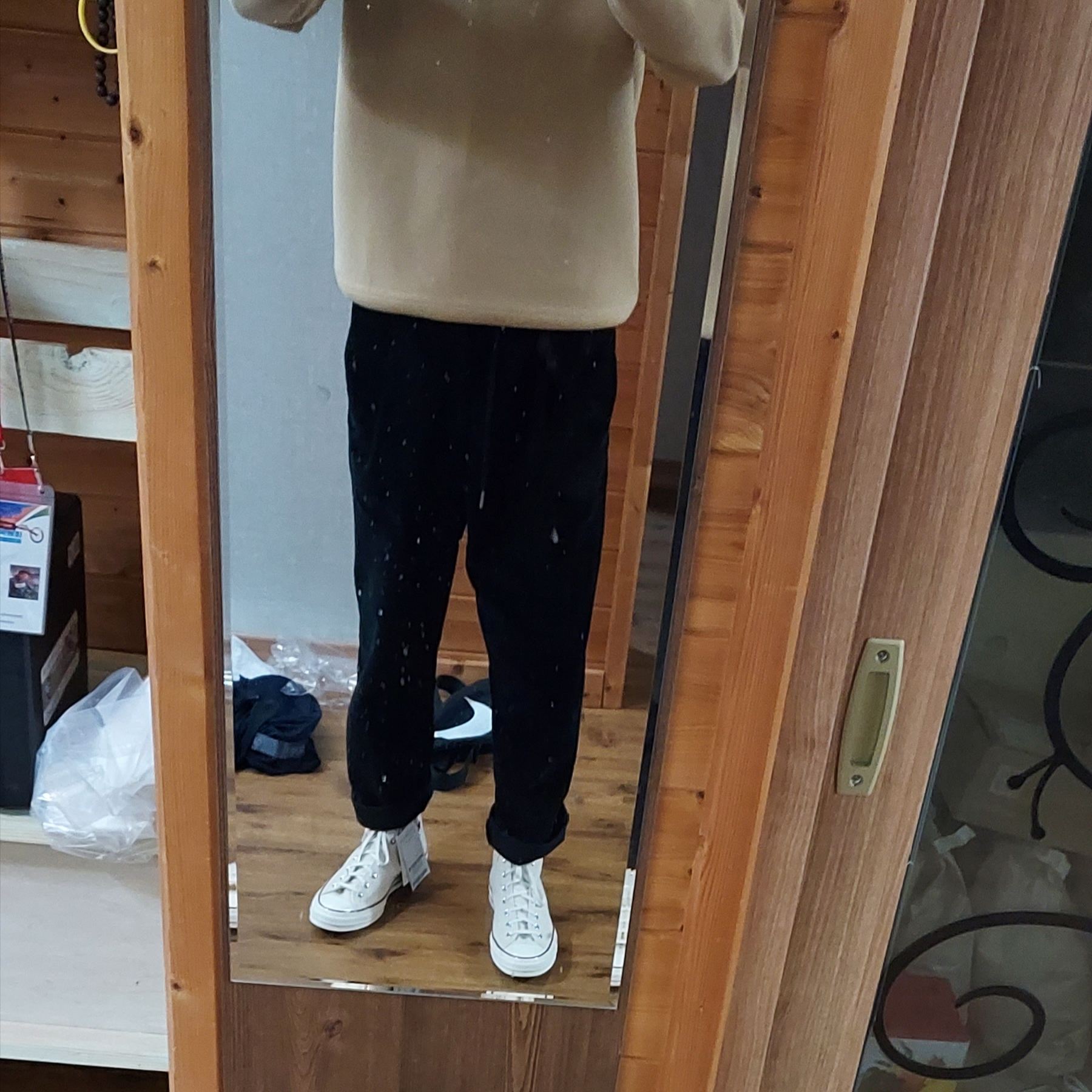 Converse Chuck 70 High Parchment 착용 스타일