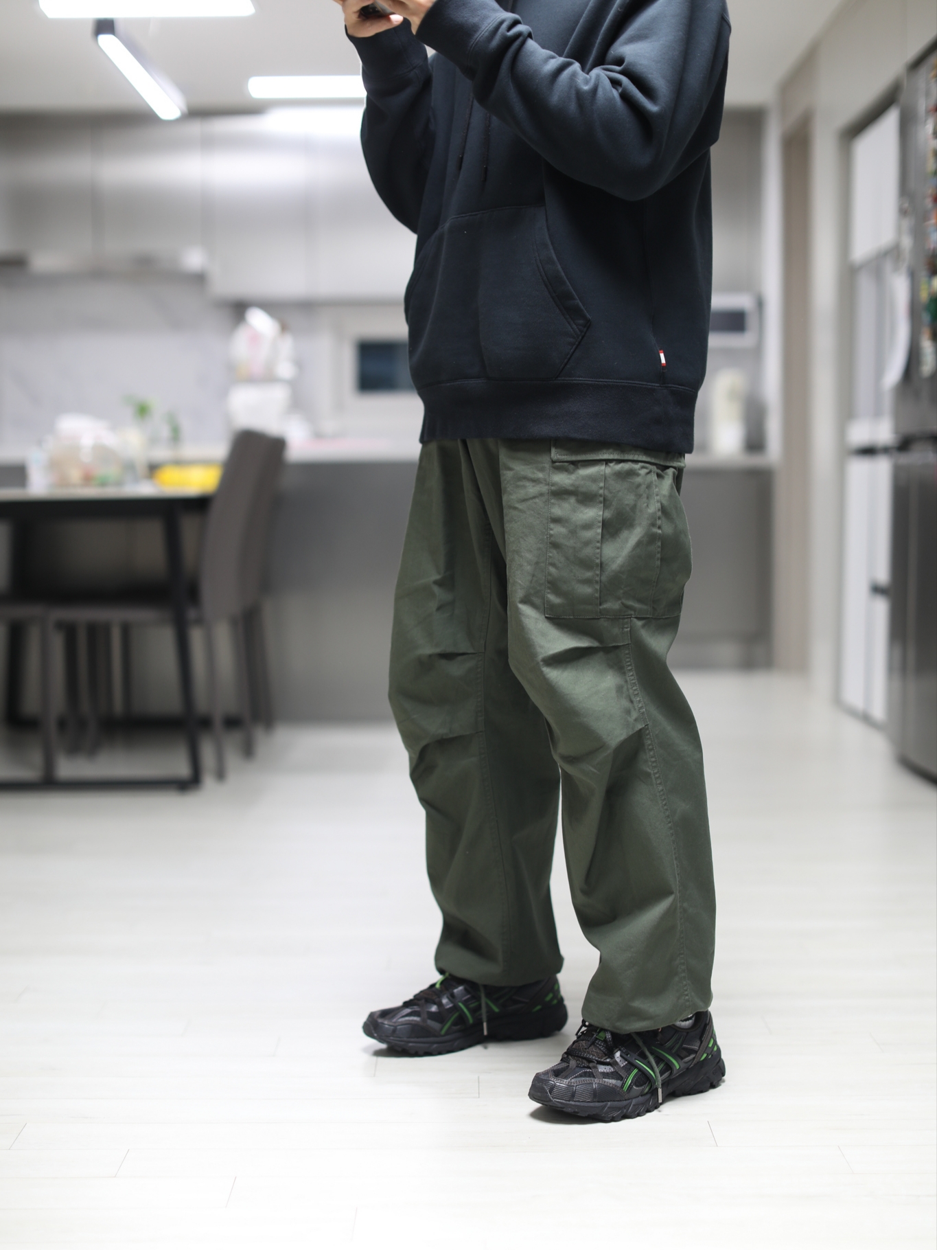 Asics x Andersson Bell Gel-Sonoma 15-50 Black Green 착용 스타일