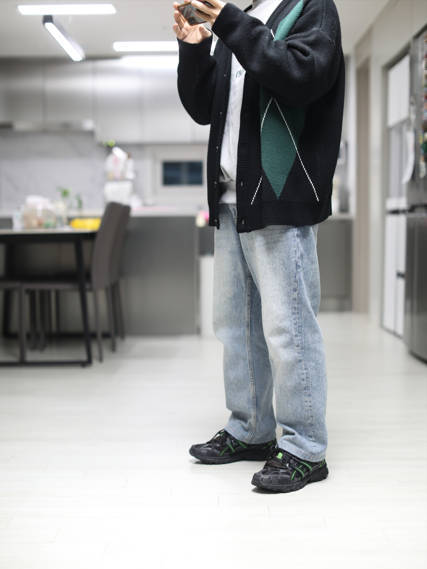 Asics x Andersson Bell Gel-Sonoma 15-50 Black Green 착용 스타일 - 2