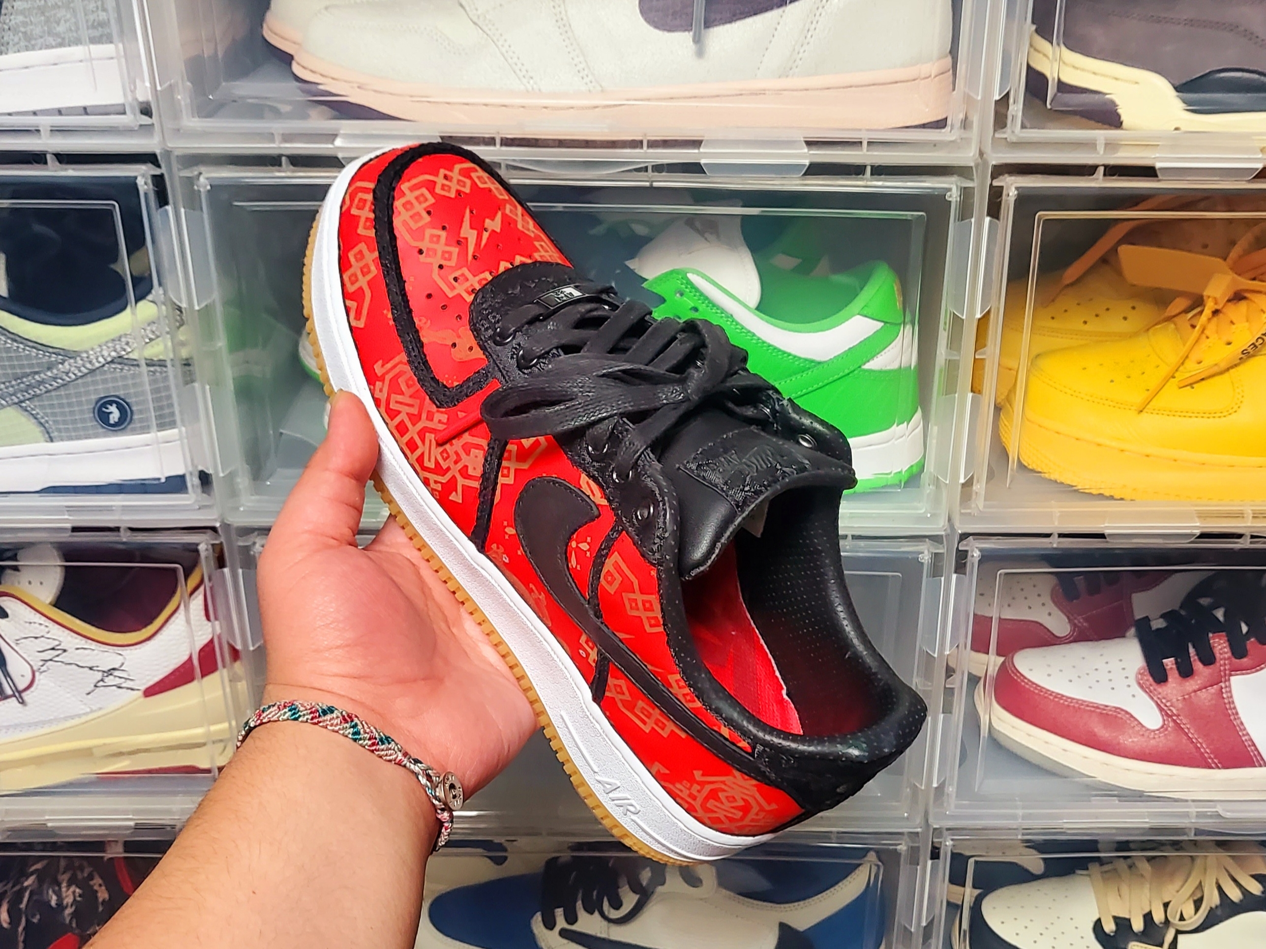 Nike x Clot x Fragment Air Force 1 Low Black Silk 착용 스타일 - 2