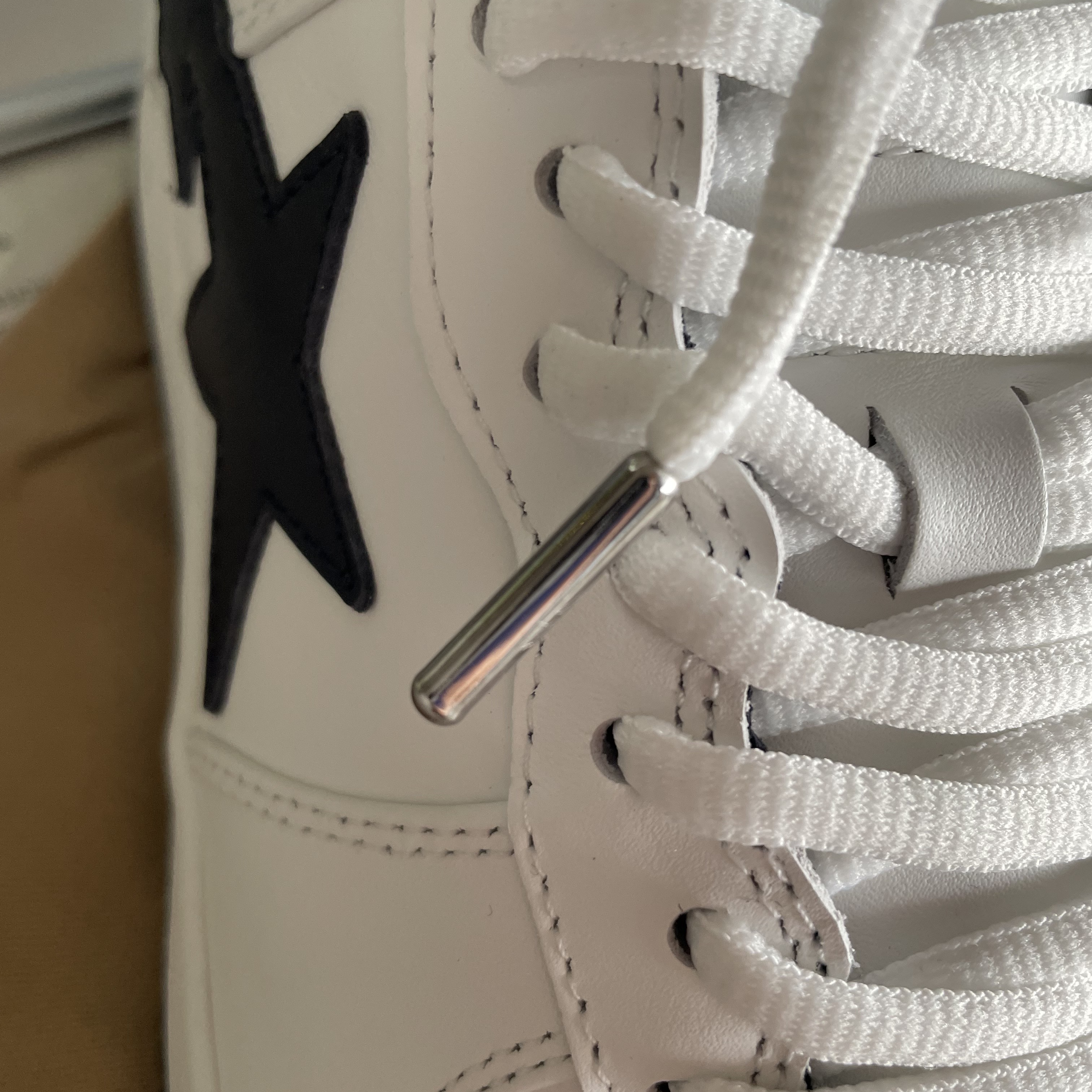 BAPE x JJJJound Bape Sta Low White Navy, BAPE x JJJJound Color Camo College Mesh Cap Navy 착용 스타일 - 2