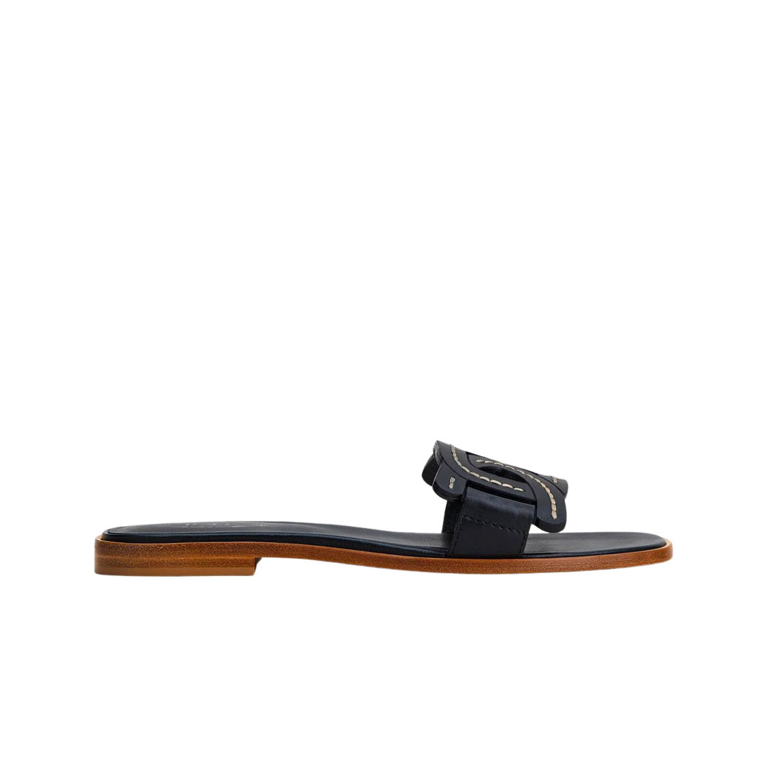 (W) 토즈 레더 샌들 블랙((W) Tod's Leather Sandals Black)