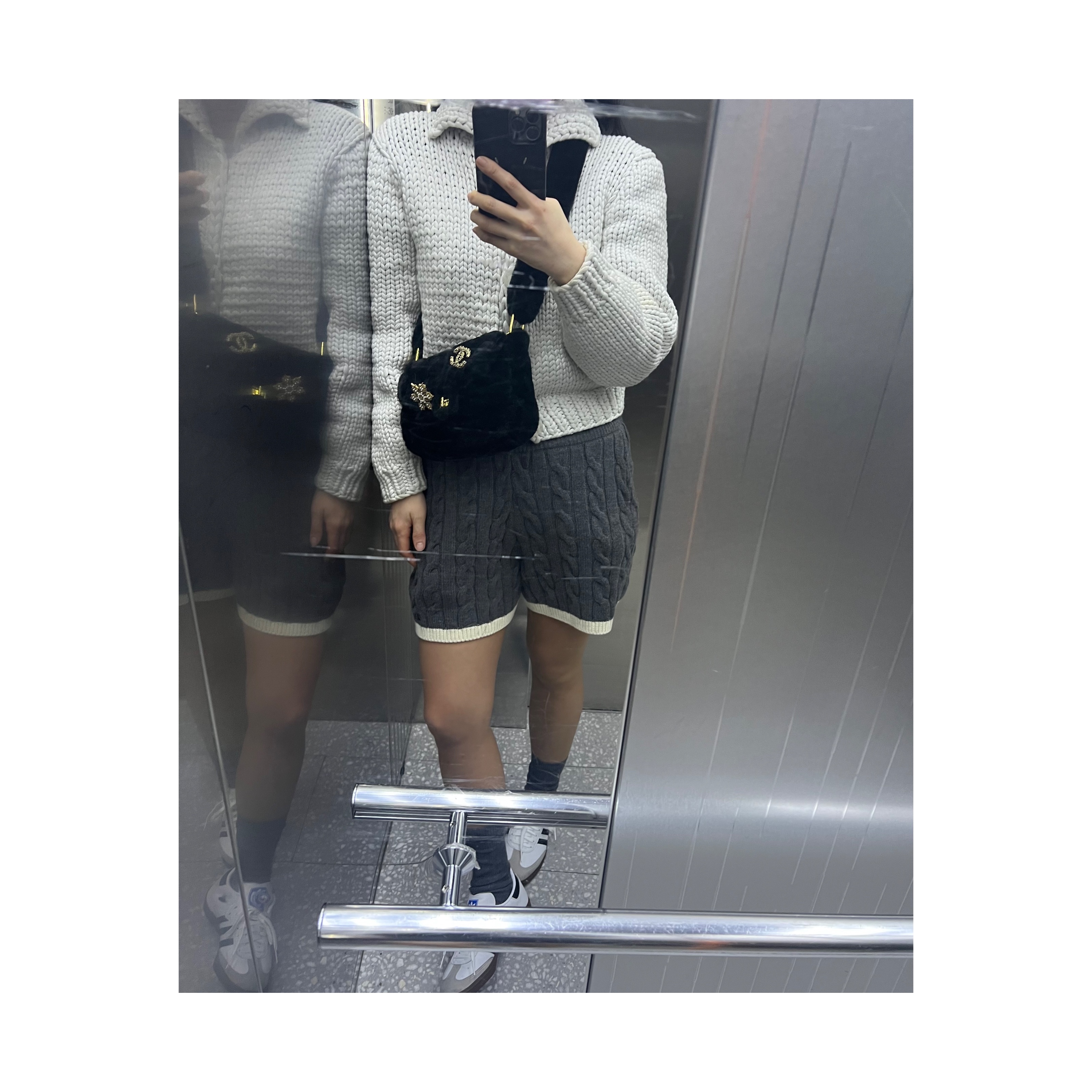 Adidas Samba Vegan White Black 착용 스타일