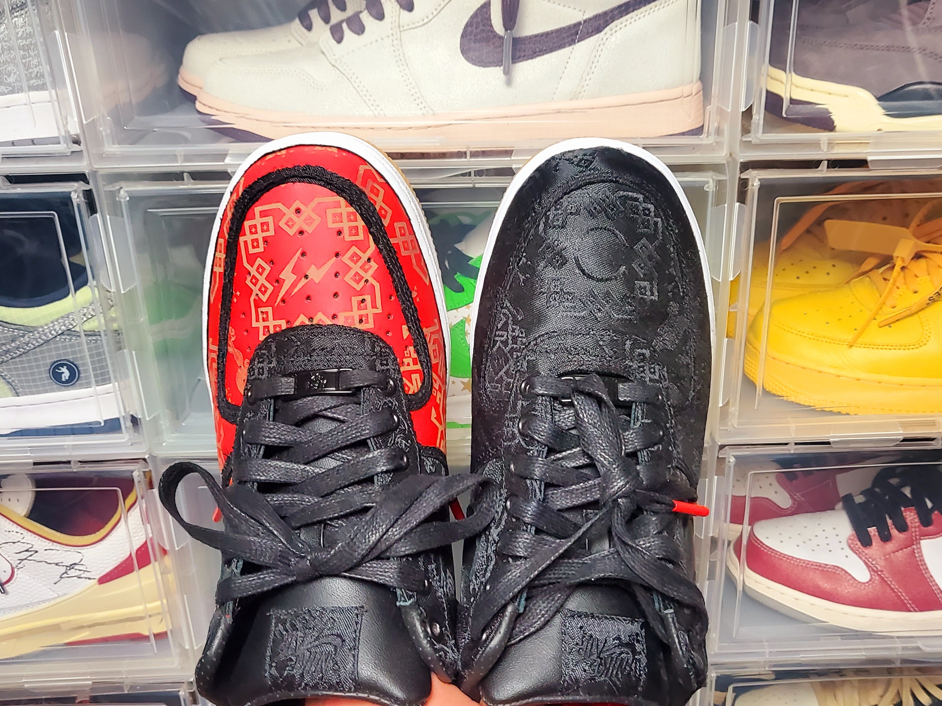 Nike x Clot x Fragment Air Force 1 Low Black Silk 착용 스타일 - 4