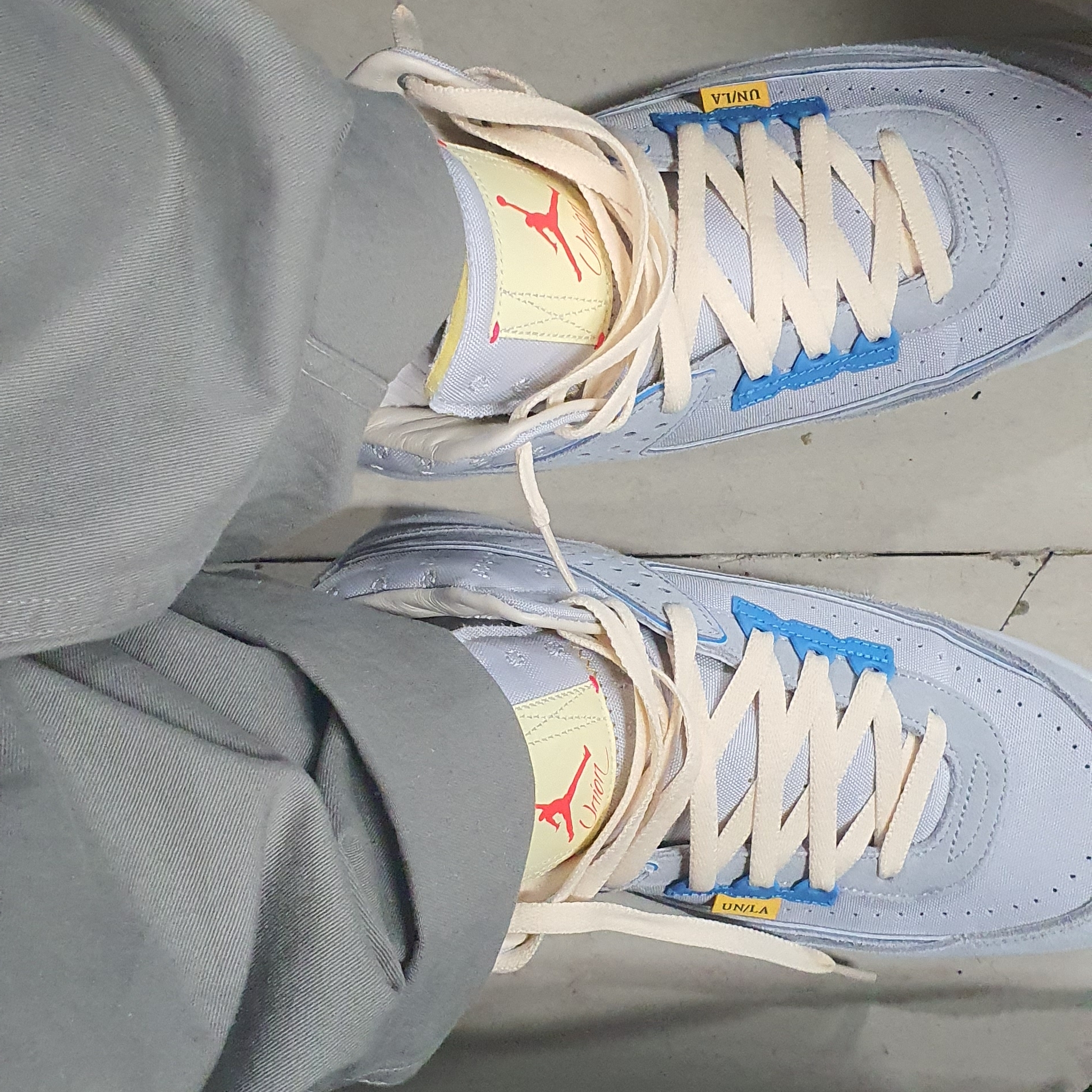 Jordan 2 x Union Retro SP Grey Fog 착용 스타일