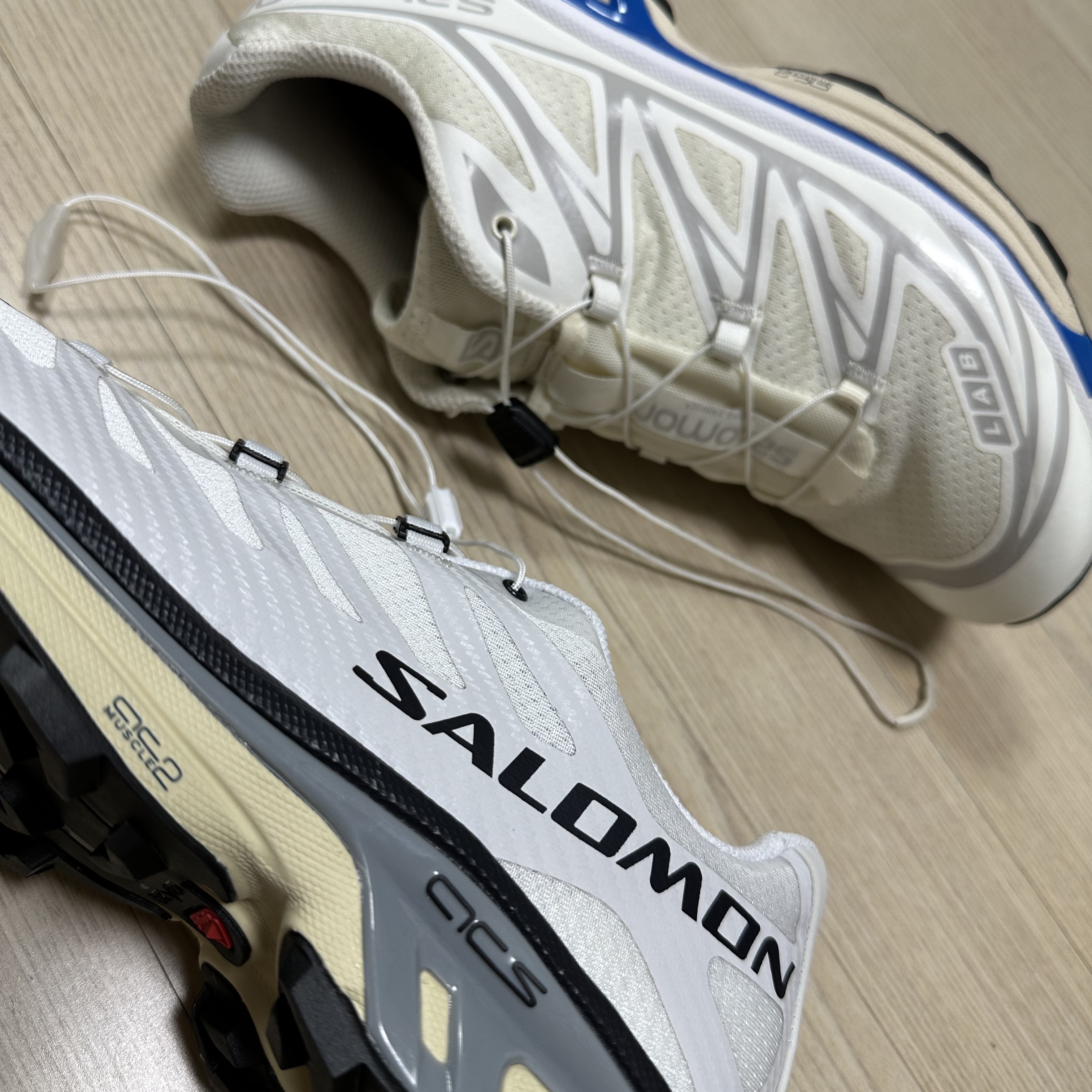Salomon XT-4 White Lunar Rock, Salomon S/LAB XT-6 Softground LT ADV Vanilla Ice 착용 스타일